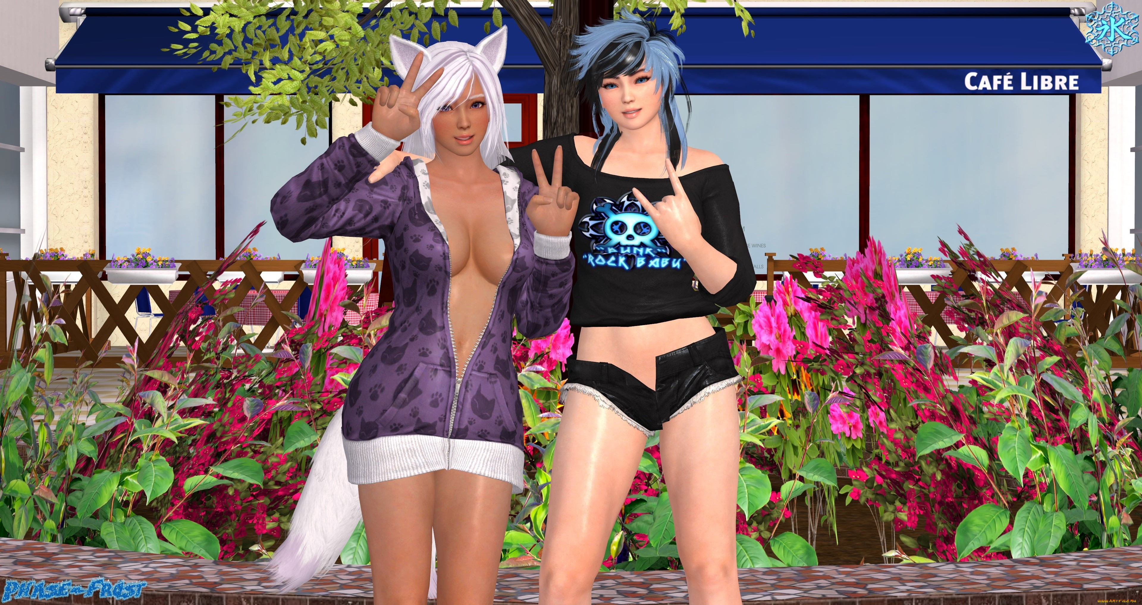 3д, графика, люди, , people, девушки, взгляд, фон