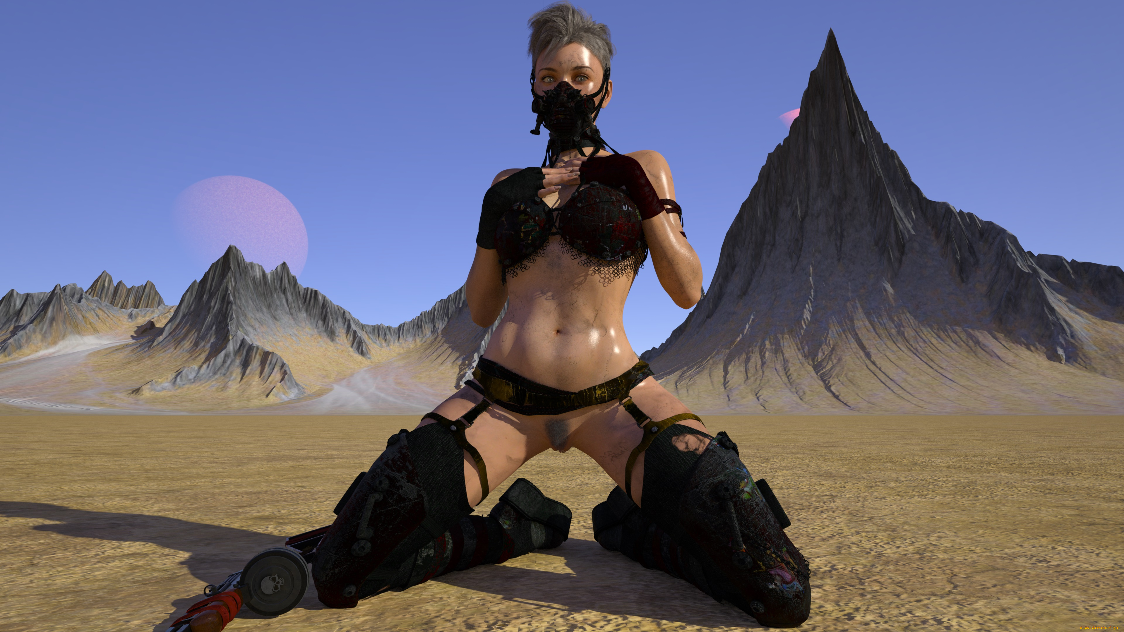 3д, графика, фантазия, , fantasy, фон, взгляд, девушка