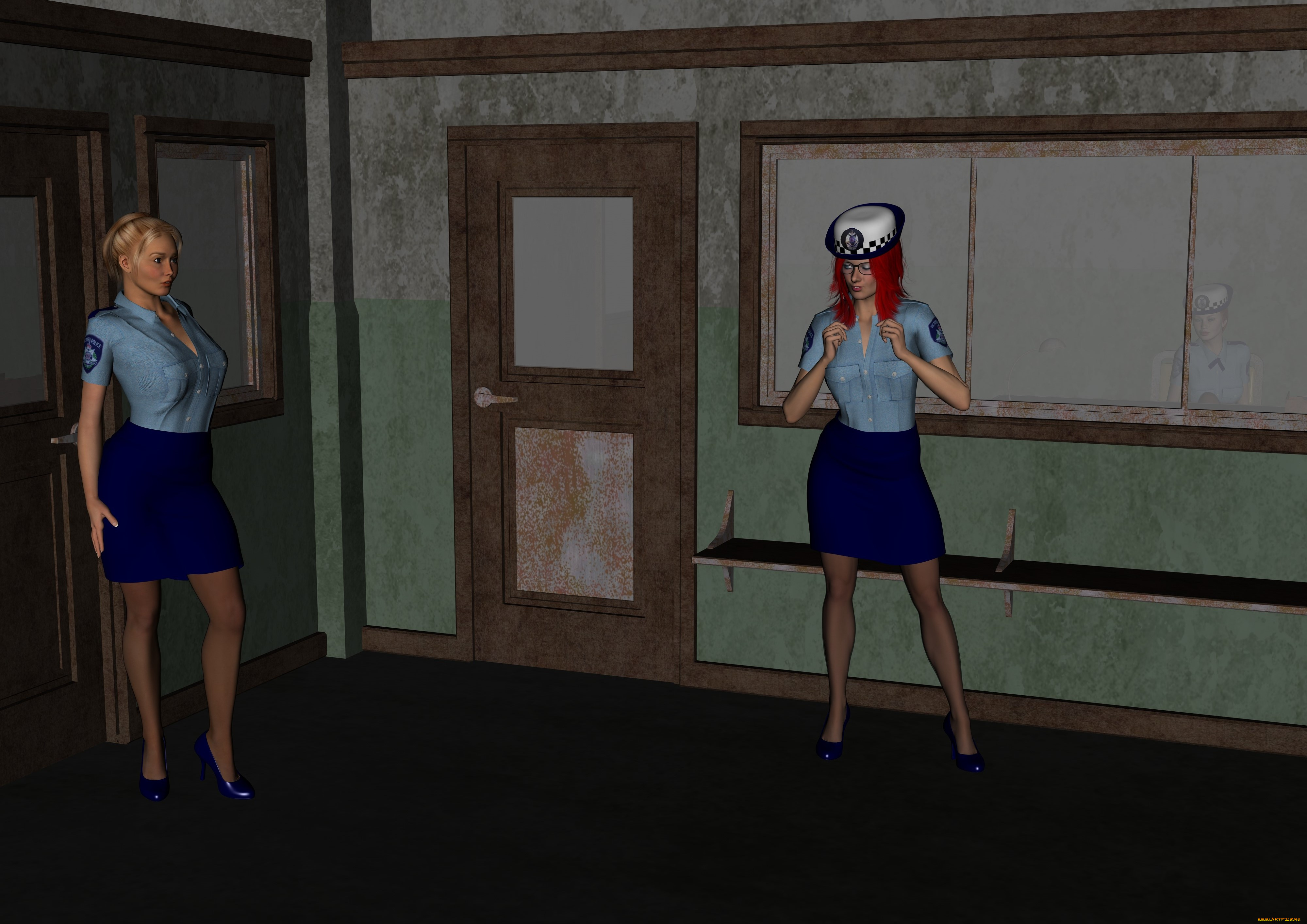 3д, графика, люди, , people, девушки, взгляд, фон