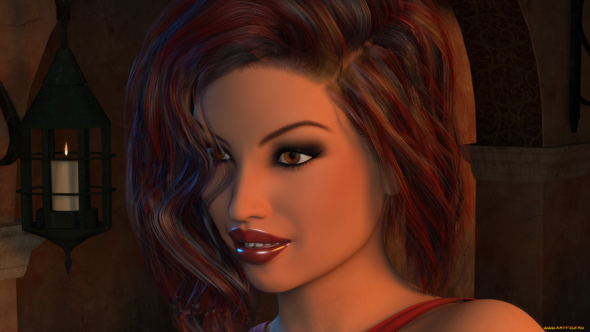 3д, графика, портрет, , portraits, взгляд, девушка, фон