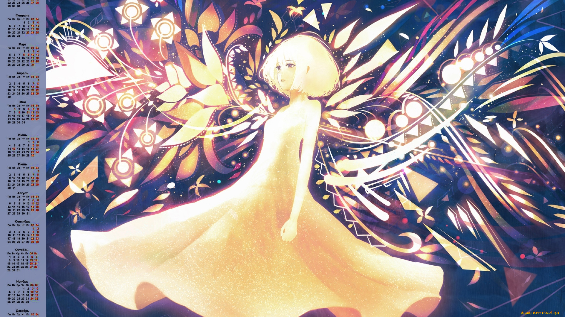 календари, рисованные, , векторная, графика, абстракция, девушка, 2018