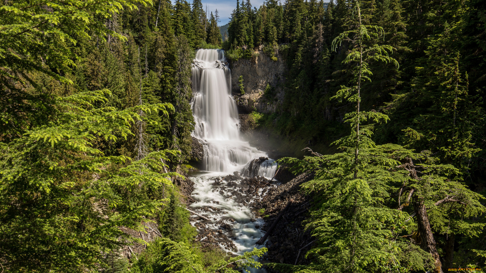 природа, водопады, простор