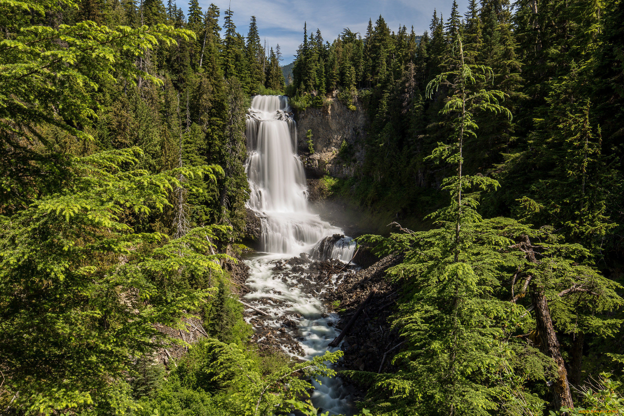 природа, водопады, простор
