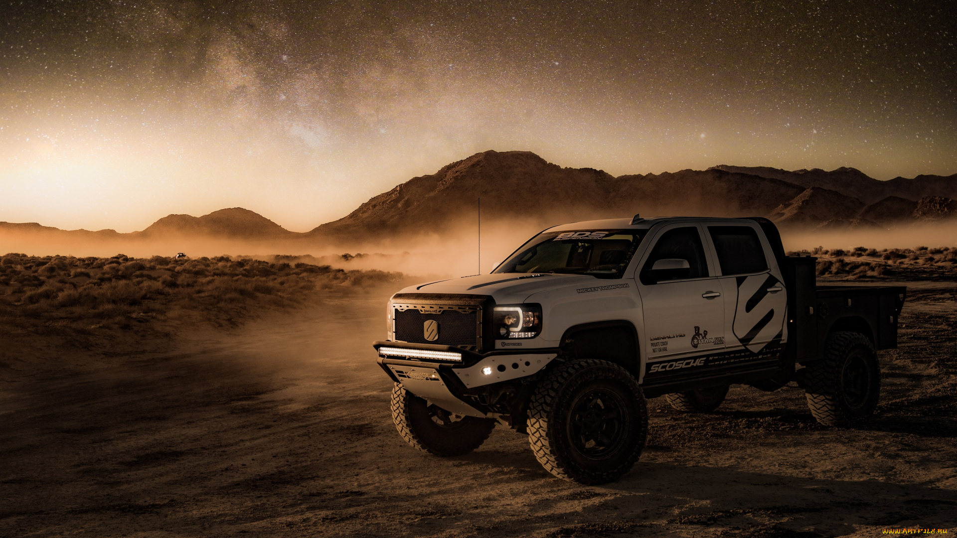 2018, gmc, sierra, 1500, , denali, автомобили, custom, pick-up, тюнинг, внедорожник, вечер, пустыня, сша, американские