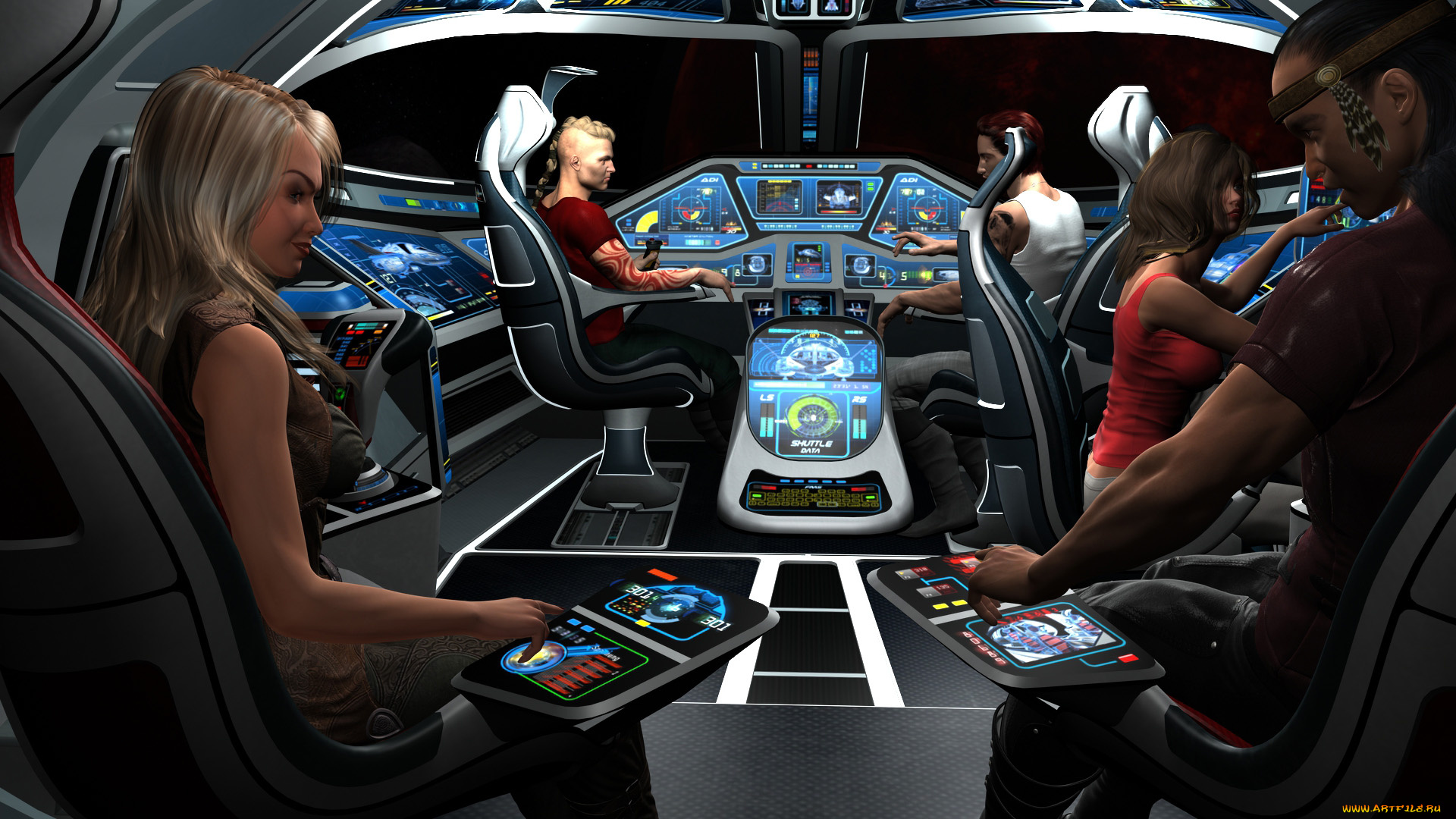 3д, графика, фантазия, , fantasy, девушки, взгляд, фон