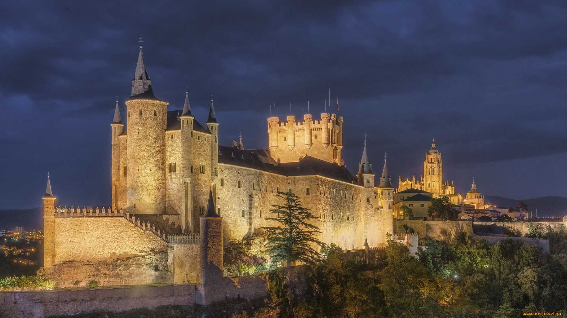 alcazar, y, catedral, de, segovia, города, -, католические, соборы, , костелы, , аббатства, простор
