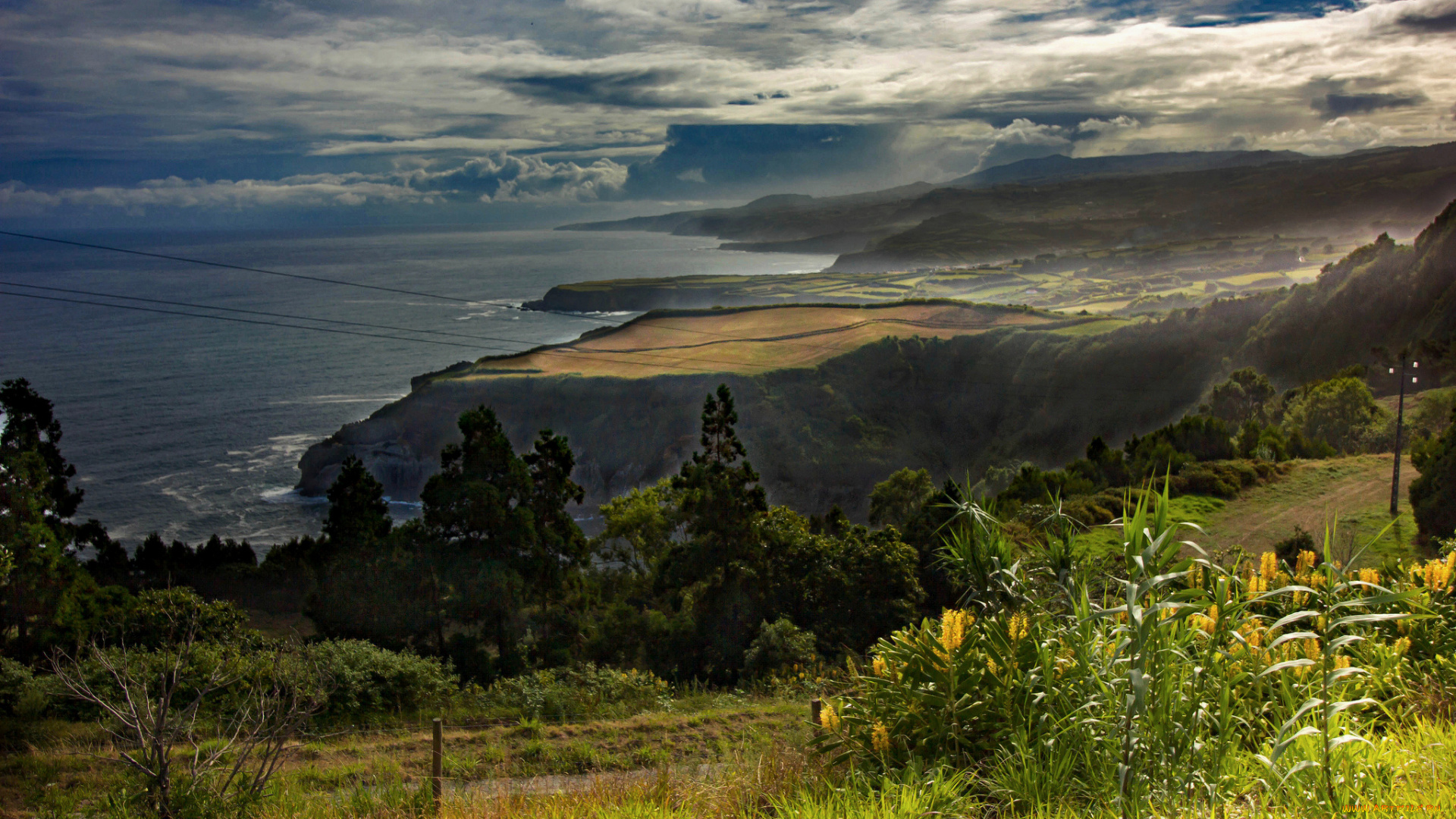 природа, побережье, простор