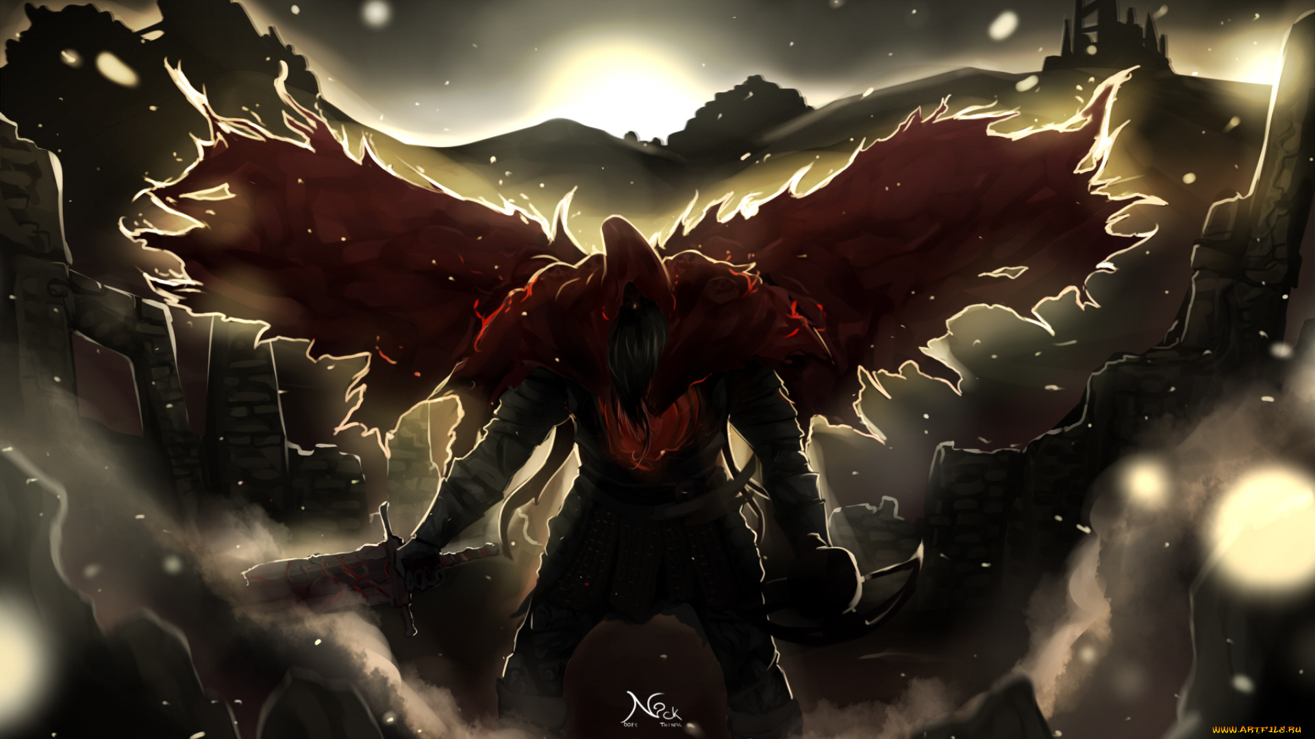 видео, игры, dark, souls, 3, воин