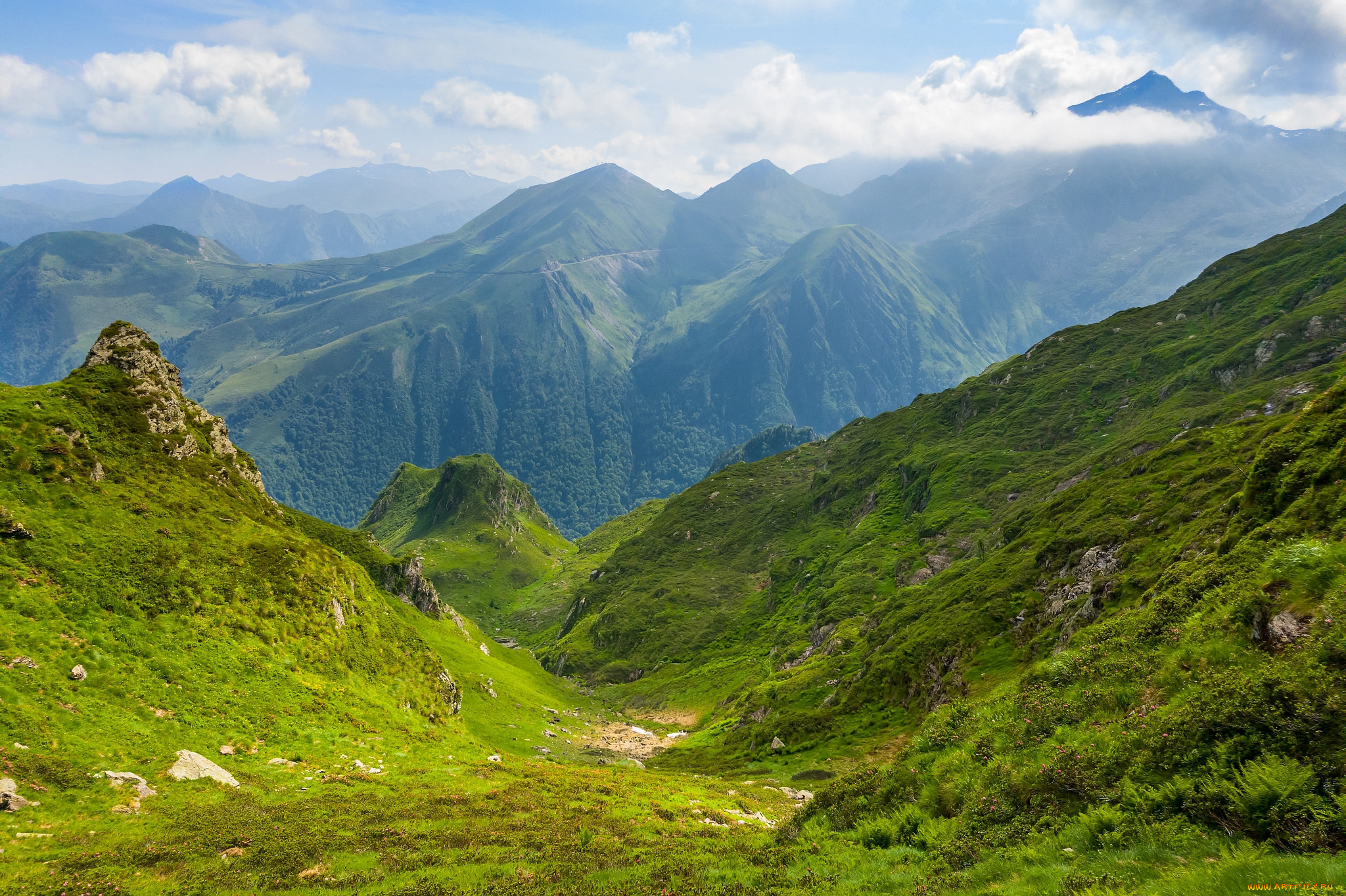 природа, горы, простор