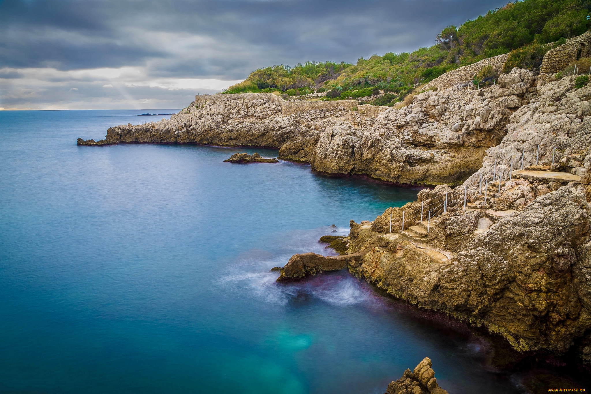 природа, побережье, простор