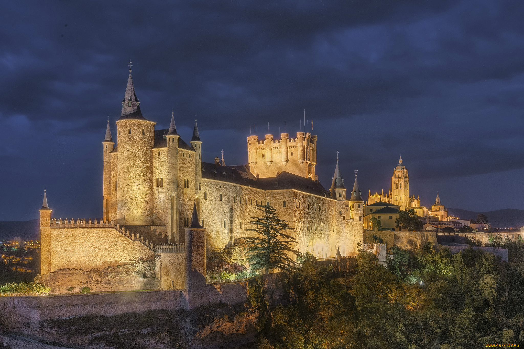 alcazar, y, catedral, de, segovia, города, -, католические, соборы, , костелы, , аббатства, простор