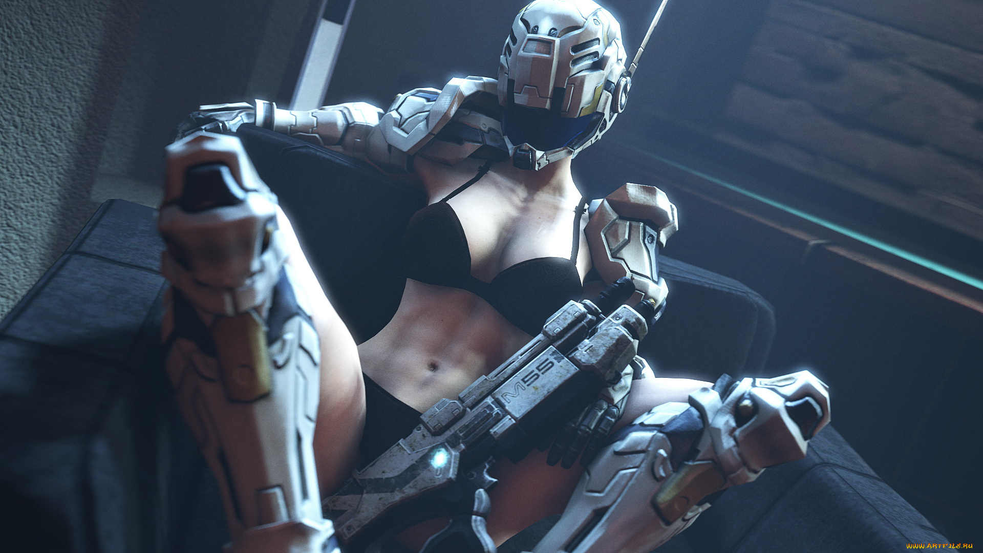 3д, графика, фантазия, , fantasy, девушка, фон, униформа, купальник