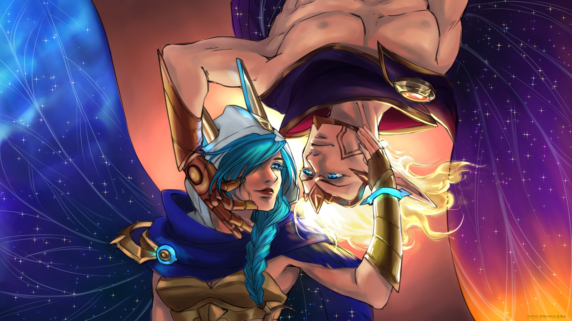 видео, игры, league, of, legends, xayah, rakan, пара