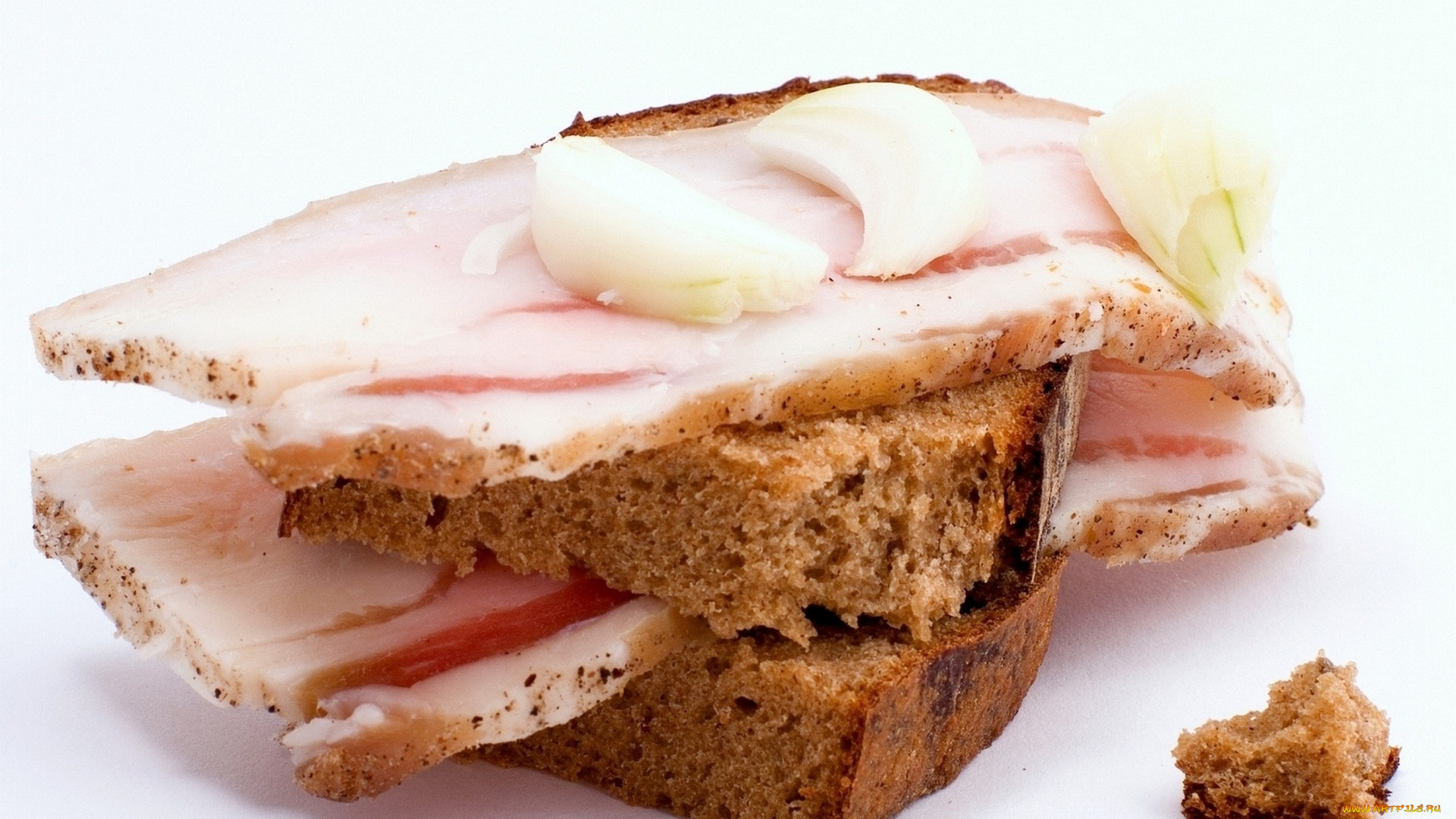 еда, бутерброды, , гамбургеры, , канапе, хлеб, бутерброд, сало, чеснок