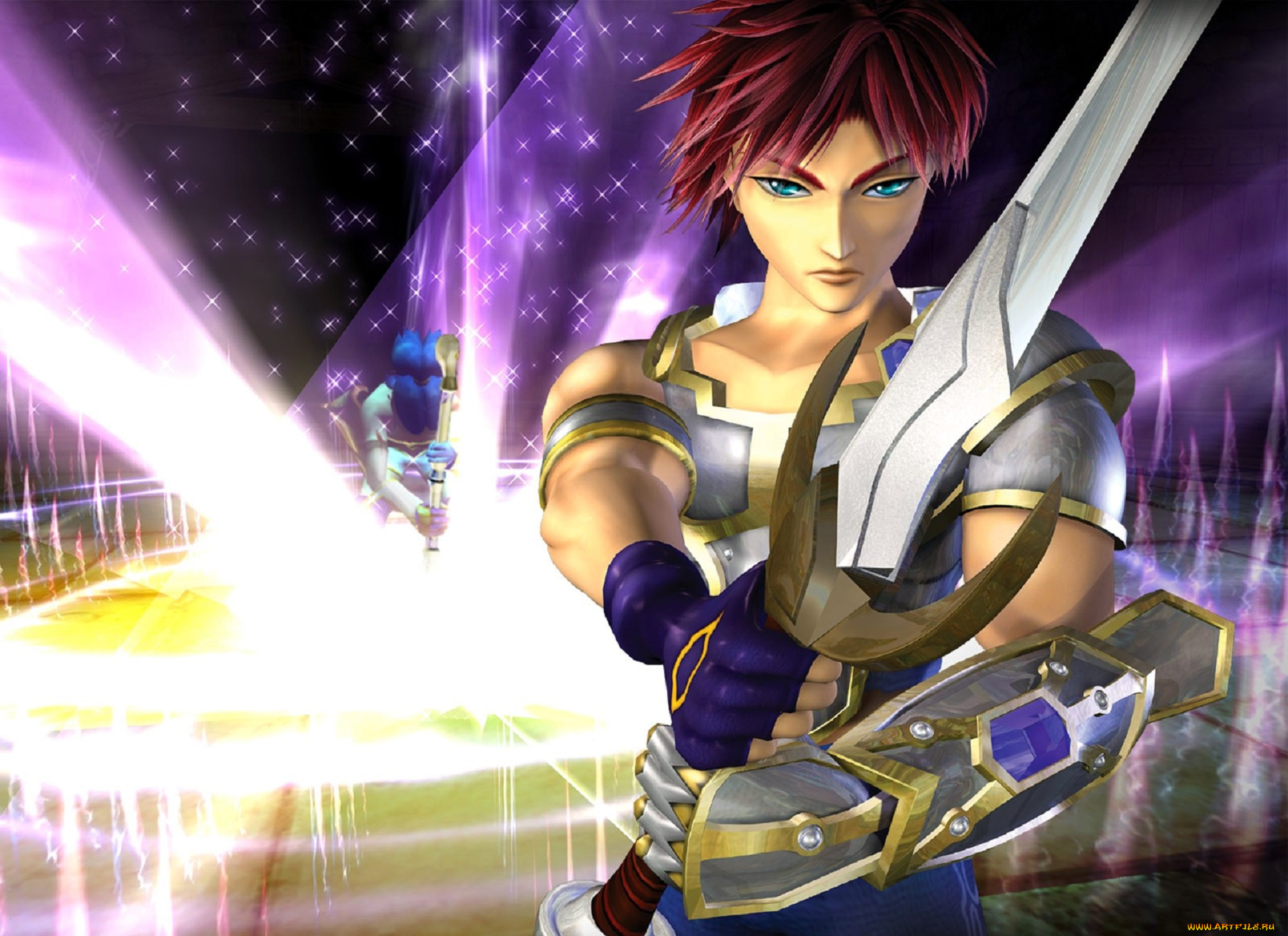 видео, игры, sudeki, воин, меч, лучи