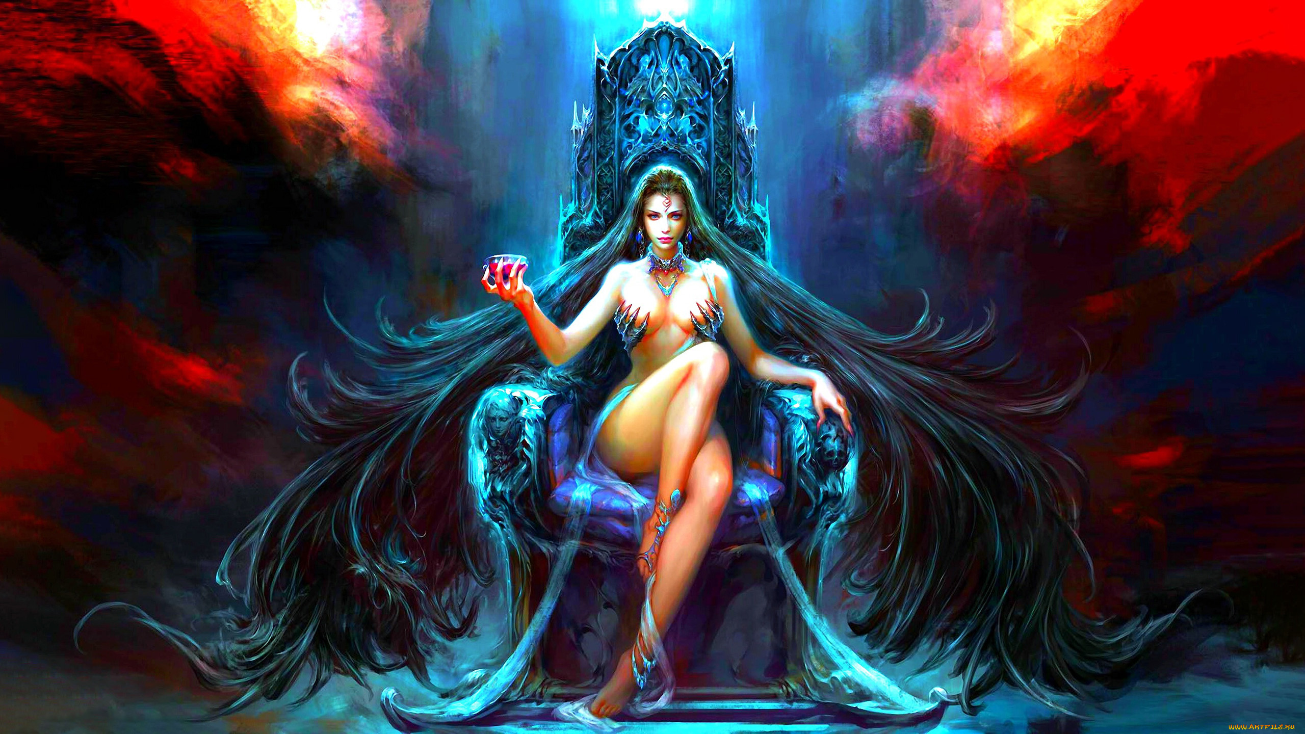 фэнтези, вампиры, красивая, девушка