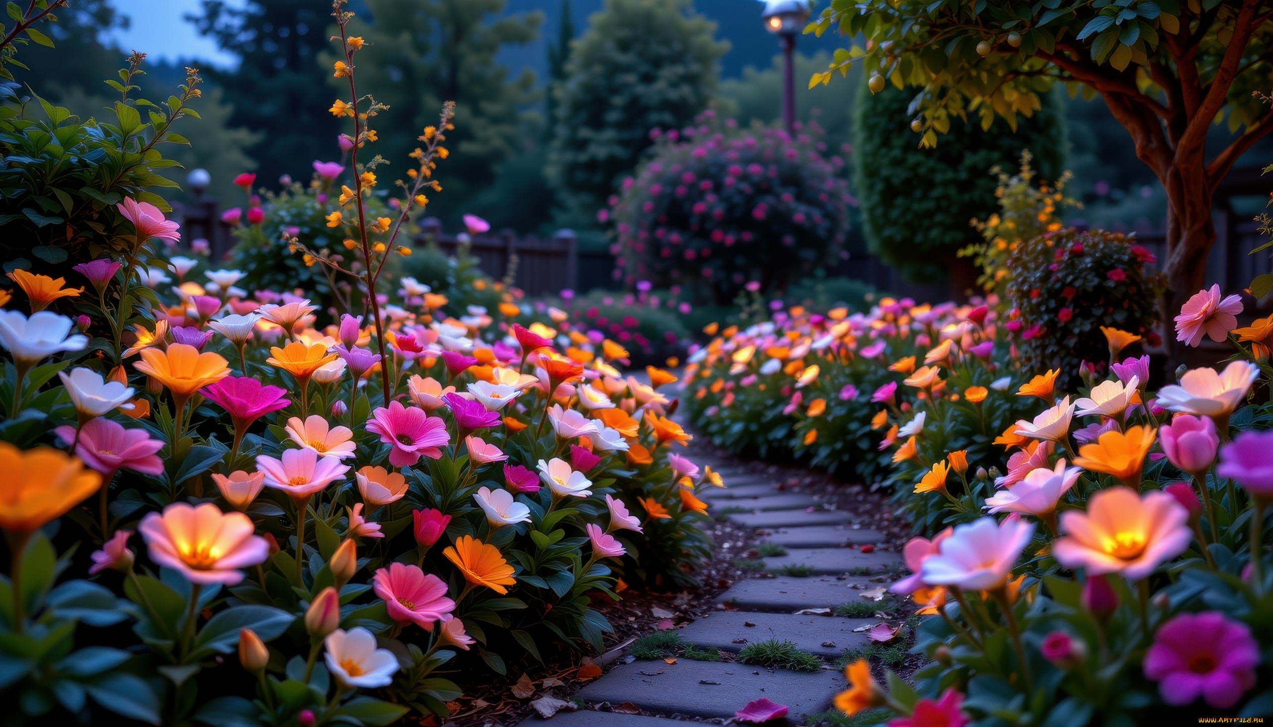 автор, wp, stl, 3д, графика, природа, , nature, парк, цветы