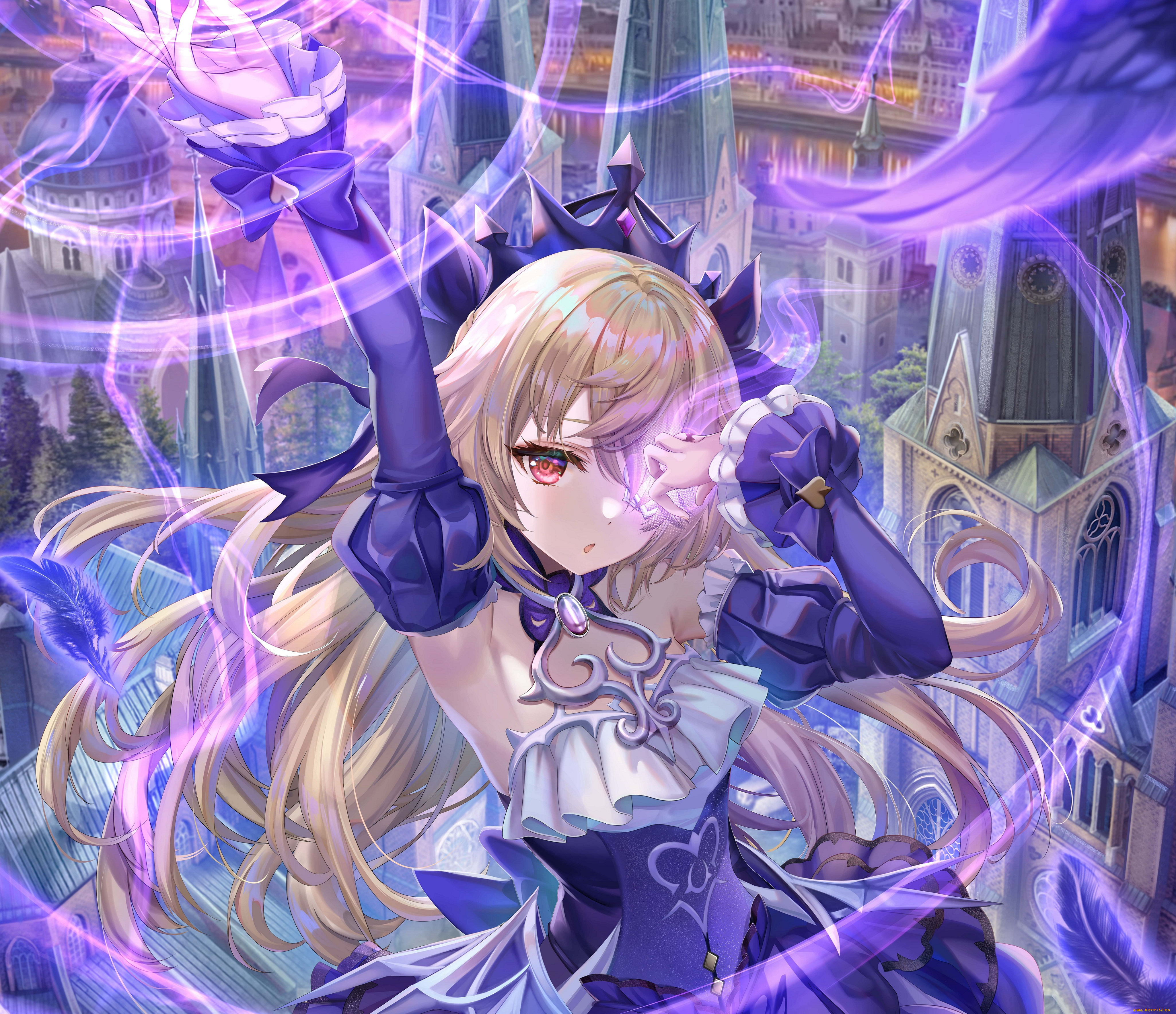 аниме, genshin, impact, девушка