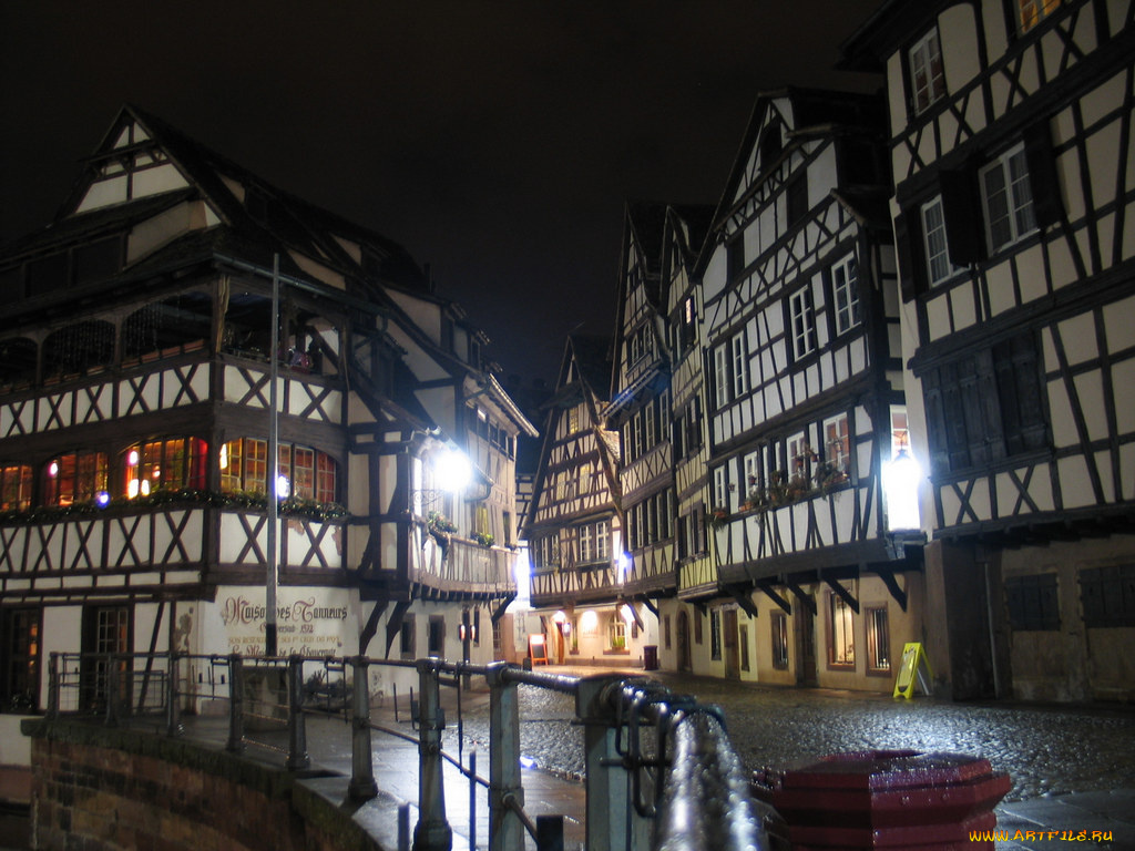 города, огни, ночного