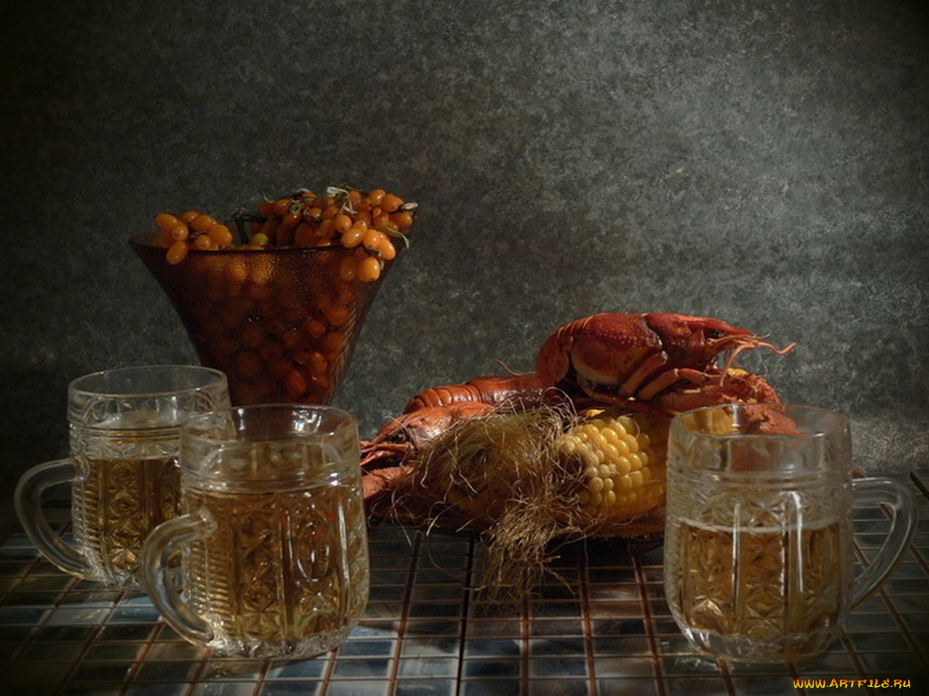 lavik, дары, лета, натюрморт, раками, кукурузой, еда