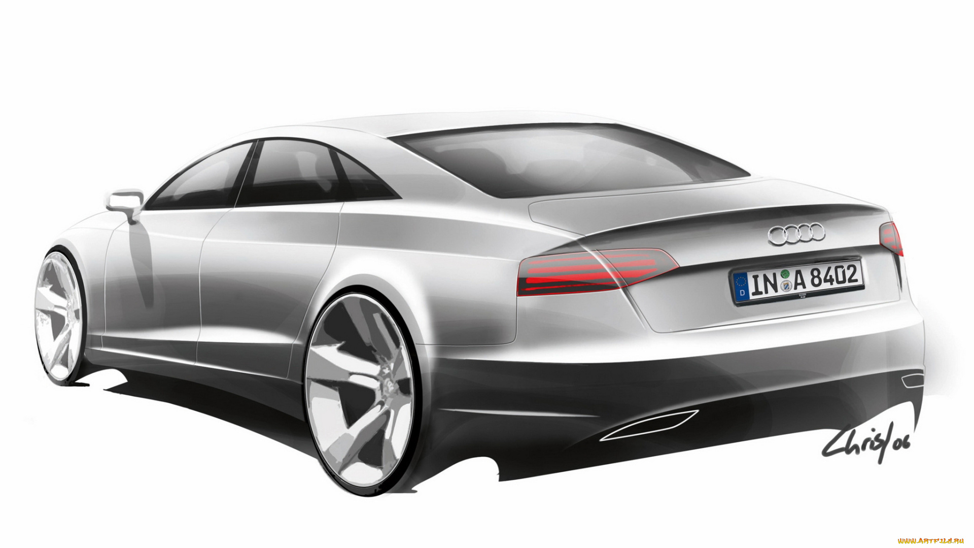 a8, 2011, автомобили, рисованные