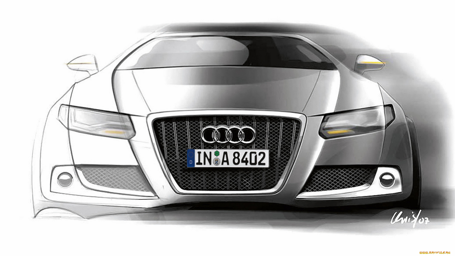 a8, 2011, автомобили, рисованные