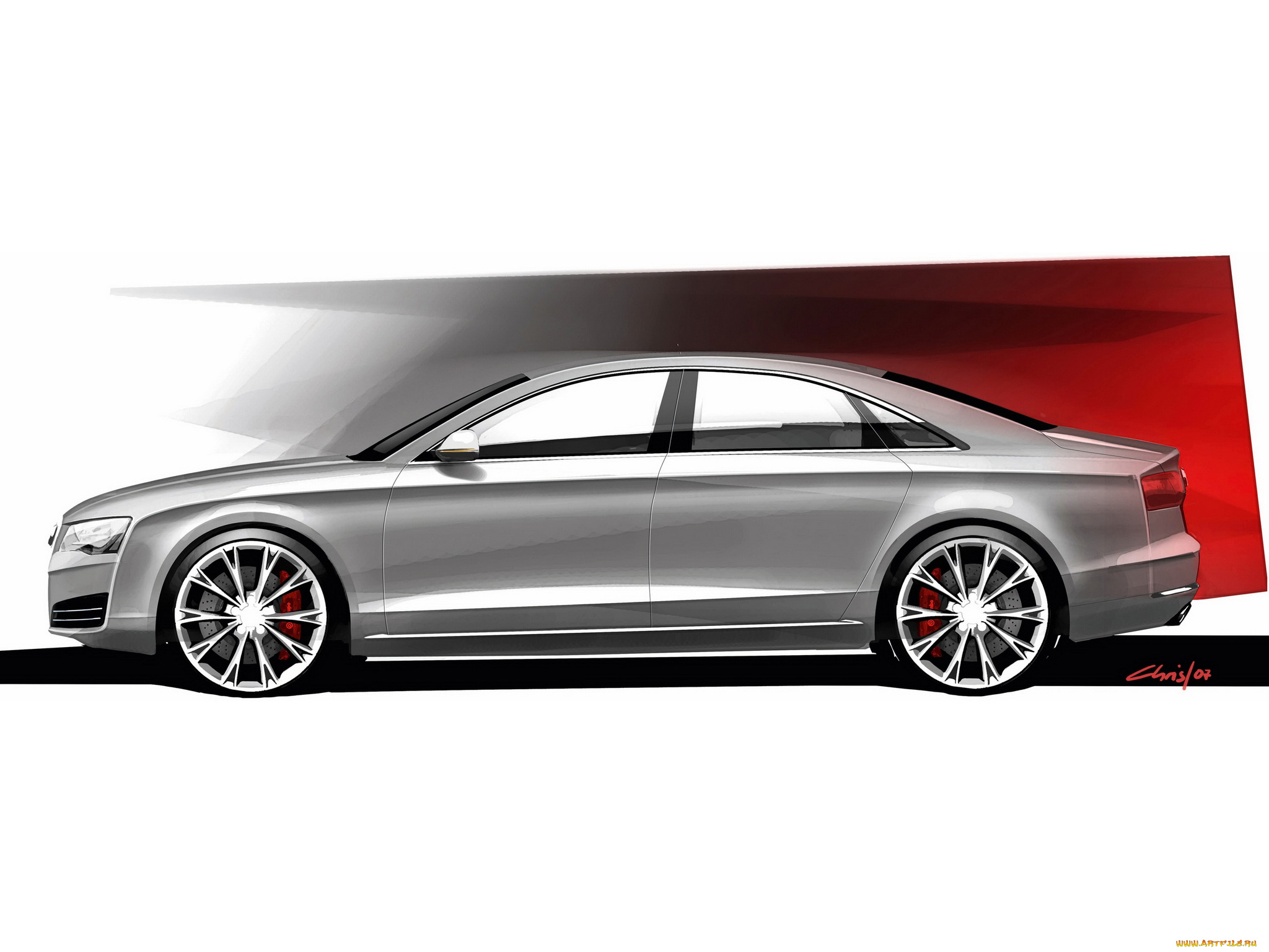 a8, 2011, автомобили, рисованные