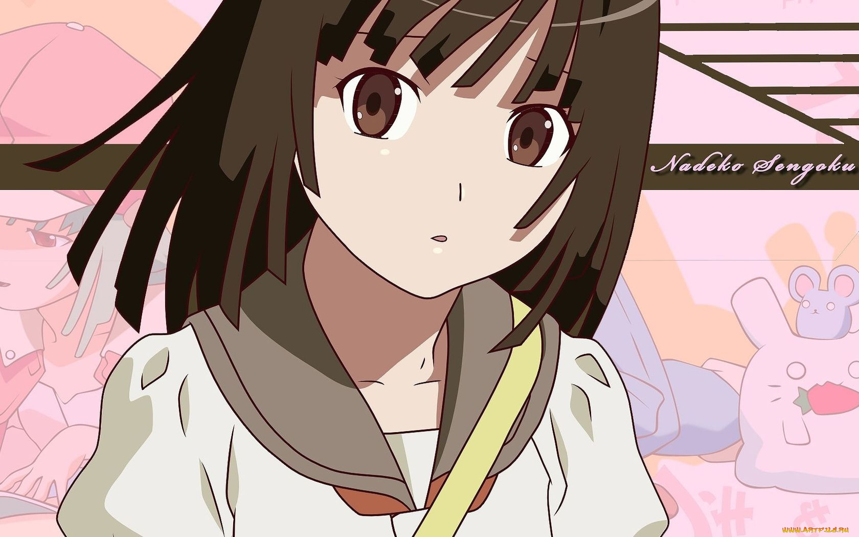 аниме, bakemonogatari, sengoku, nadeko, форма, девушка, игрушки