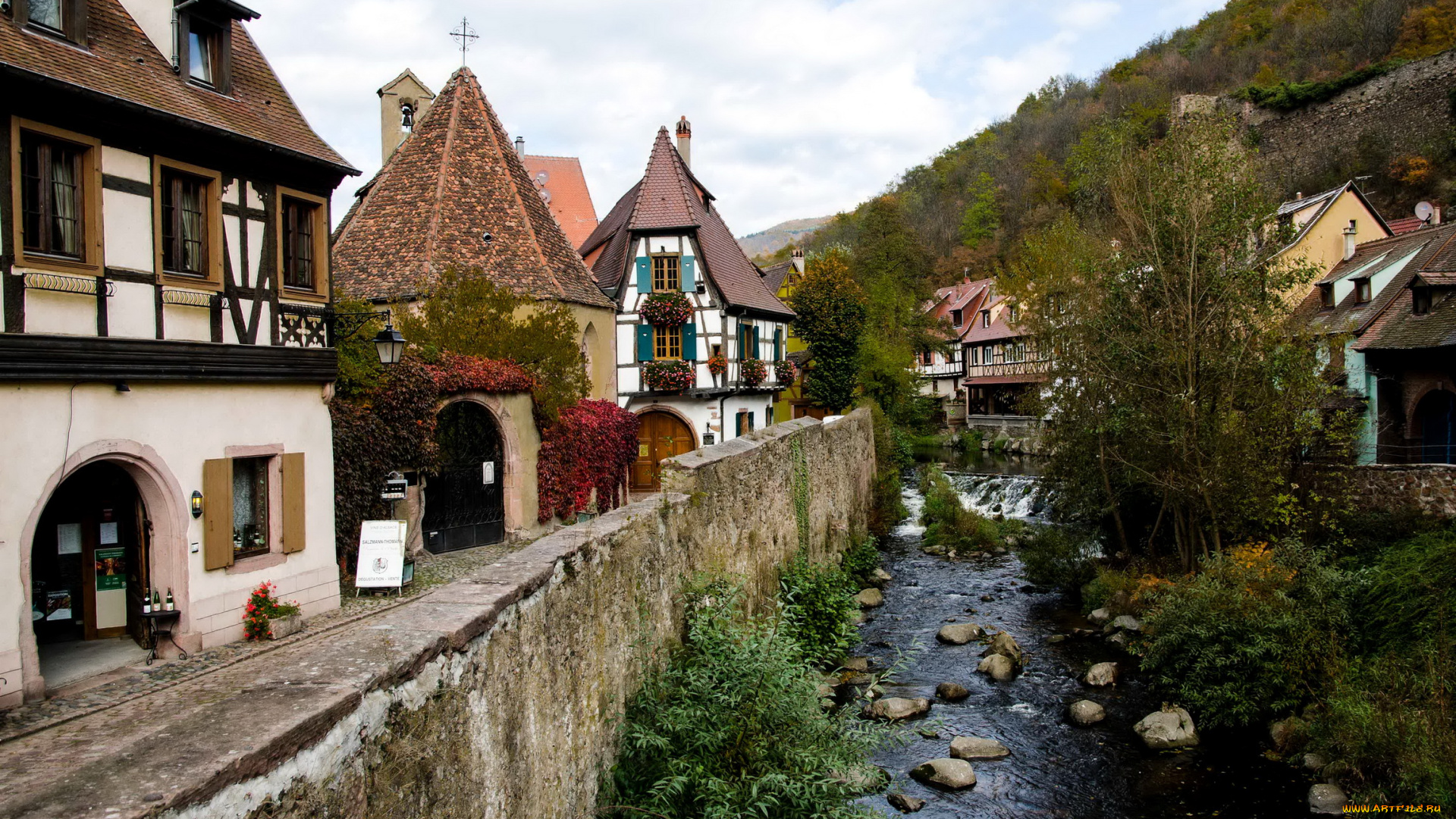 france, colmar, города, улицы, площади, набережные, дома, река, мост