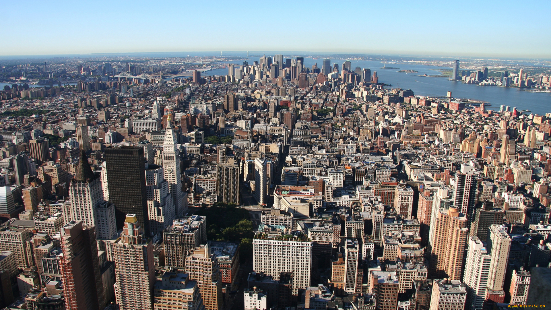 города, нью, йорк, сша, манхеттен