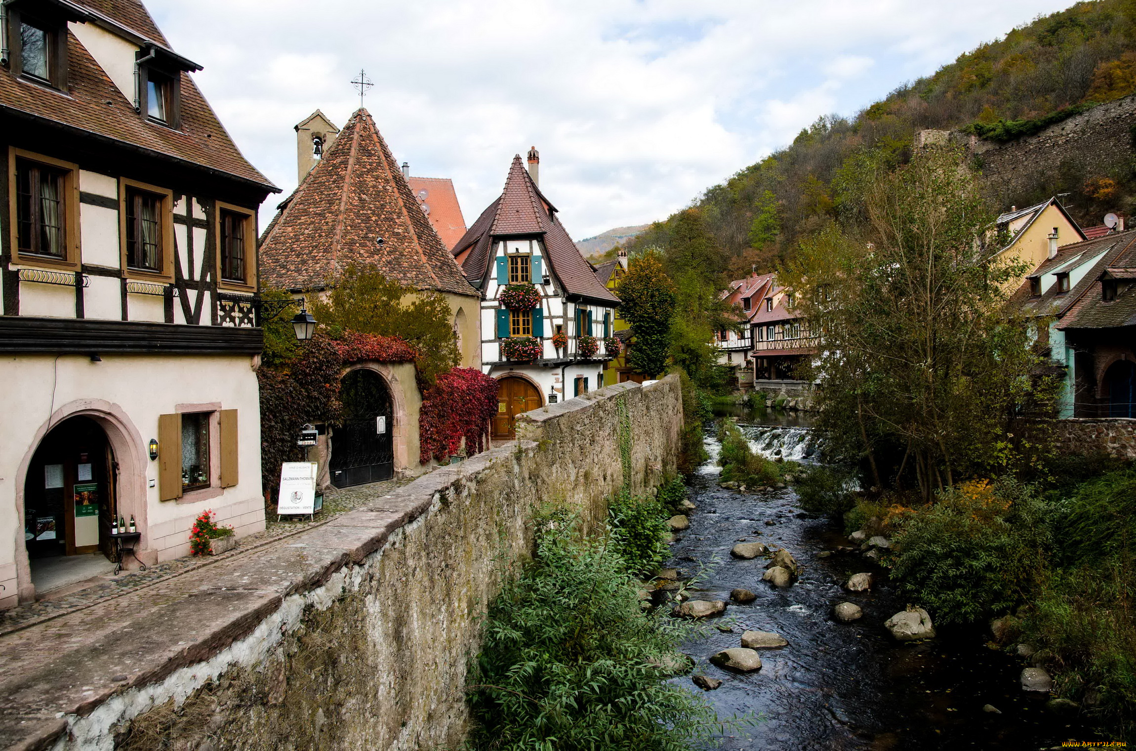 france, colmar, города, улицы, площади, набережные, дома, река, мост