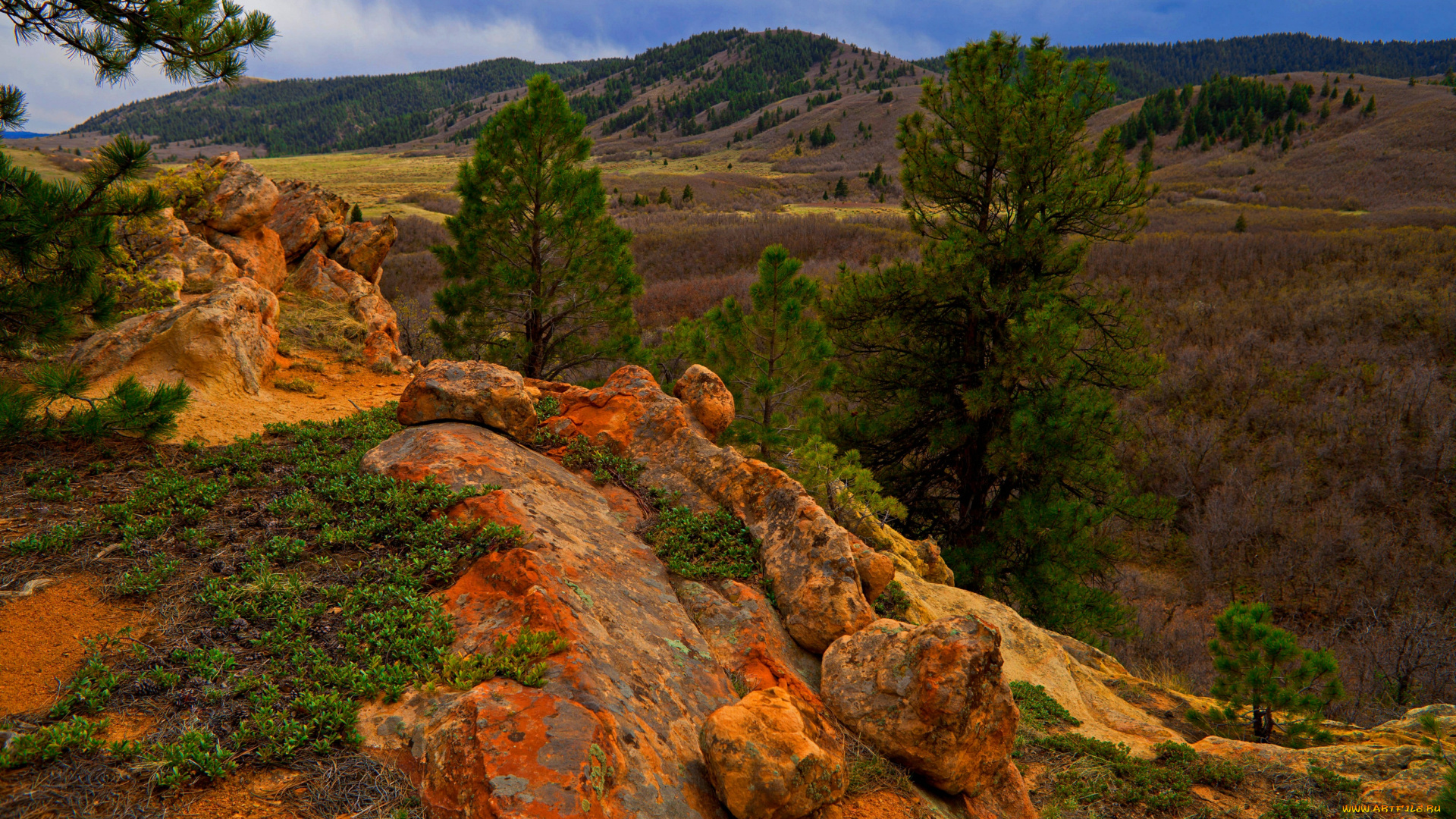 природа, горы, национальный, парк, сша, америка