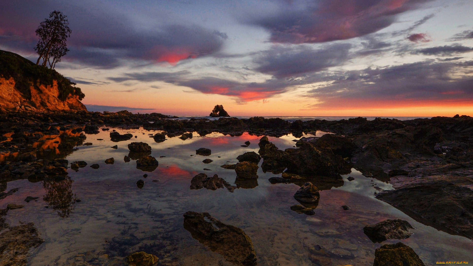 природа, побережье, orange, county, калифорния