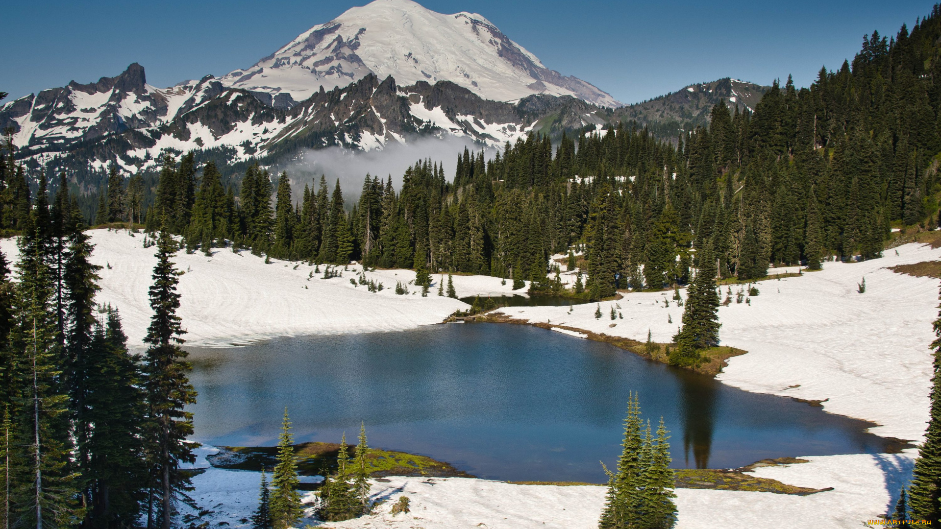 природа, реки, озера, америка, национальный, парк, сша