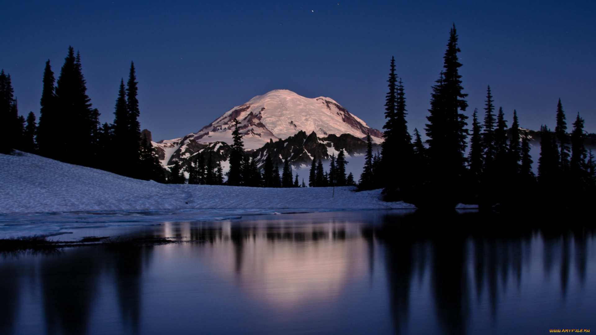 природа, реки, озера, национальный, парк, горы, сша, америка, отражение