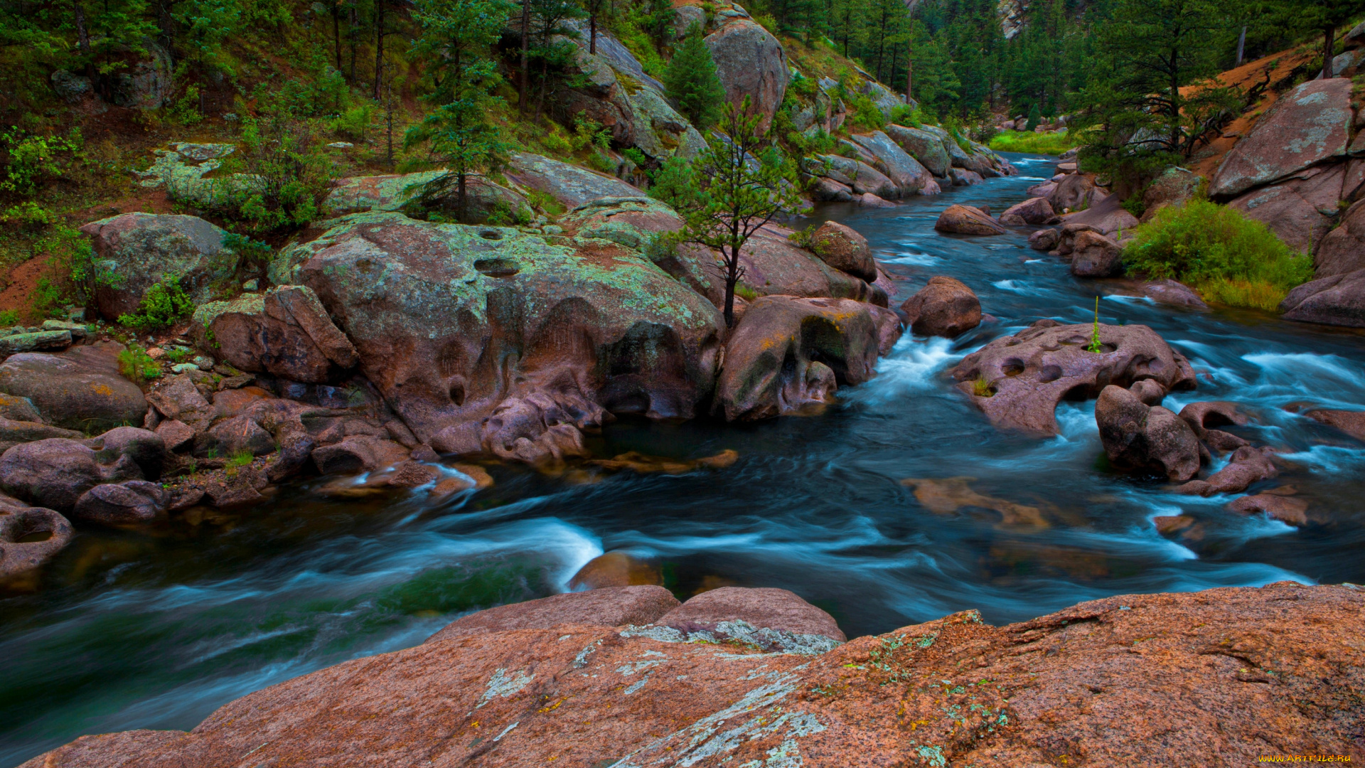 природа, реки, озера, национальный, парк, сша, америка