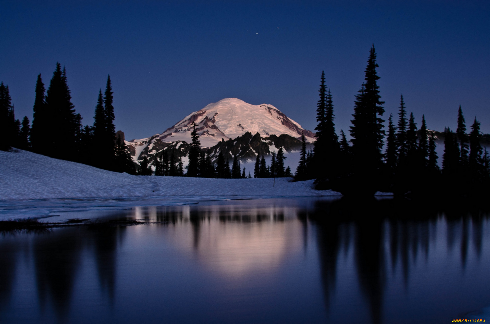 природа, реки, озера, национальный, парк, горы, сша, америка, отражение