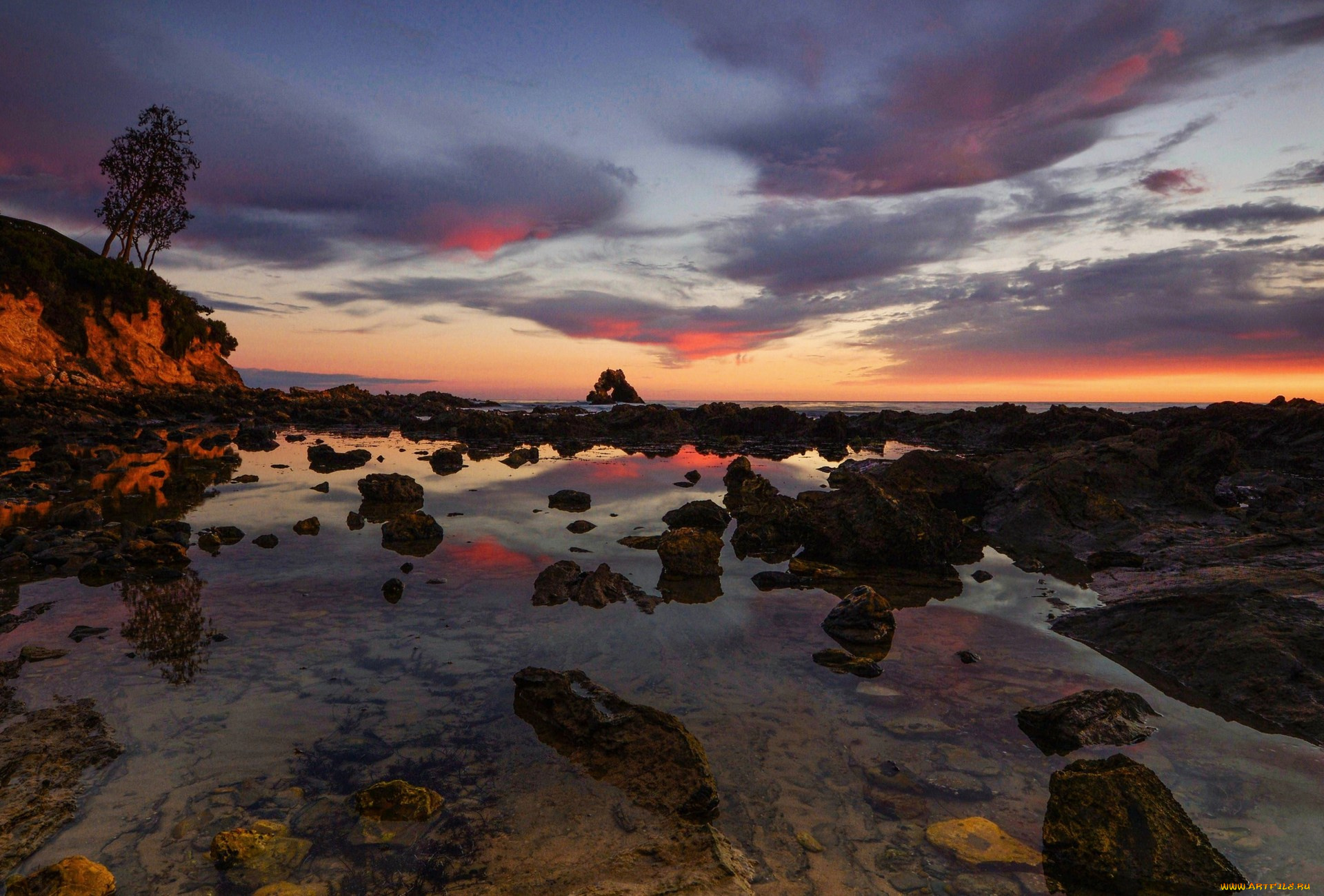 природа, побережье, orange, county, калифорния