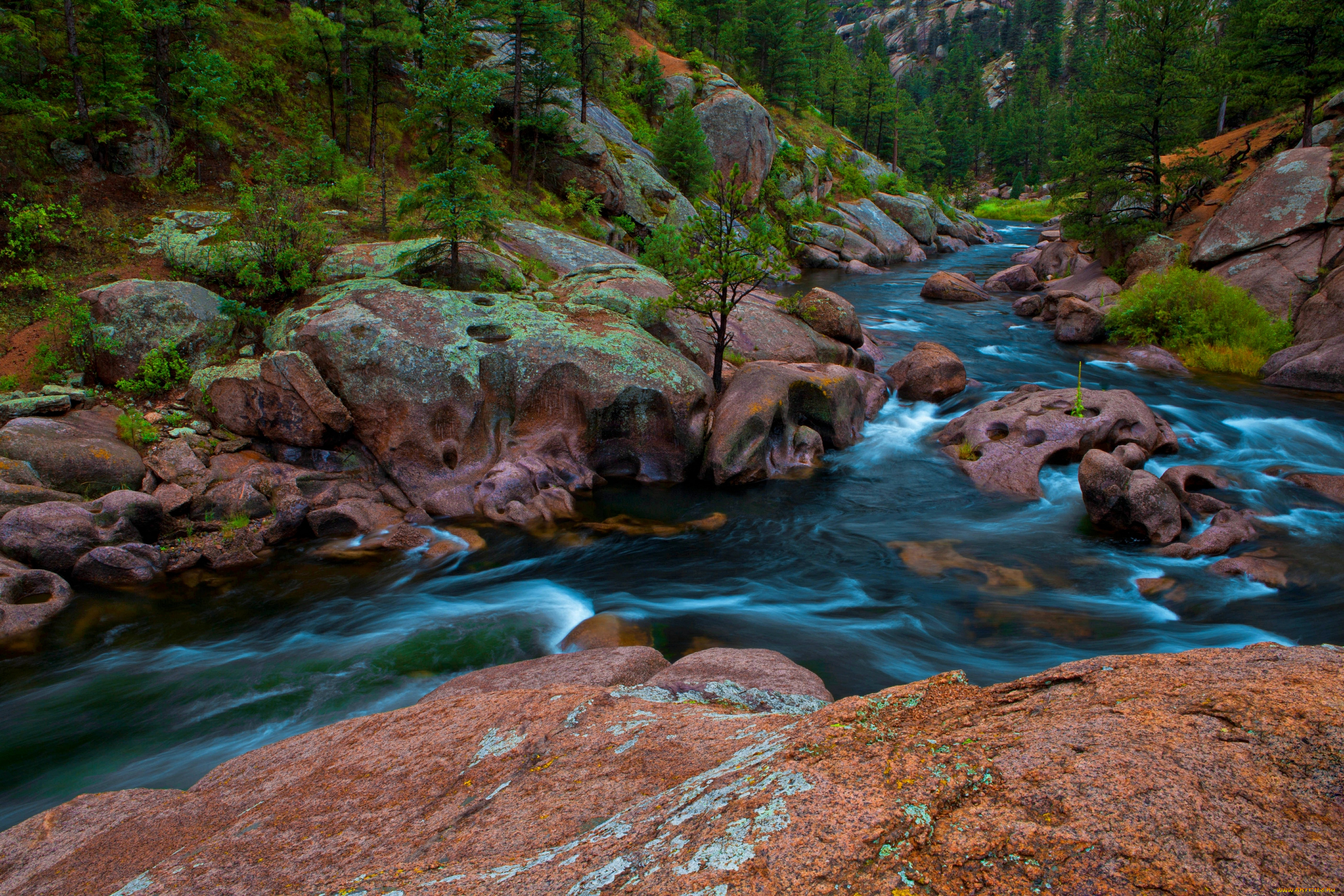 природа, реки, озера, национальный, парк, сша, америка