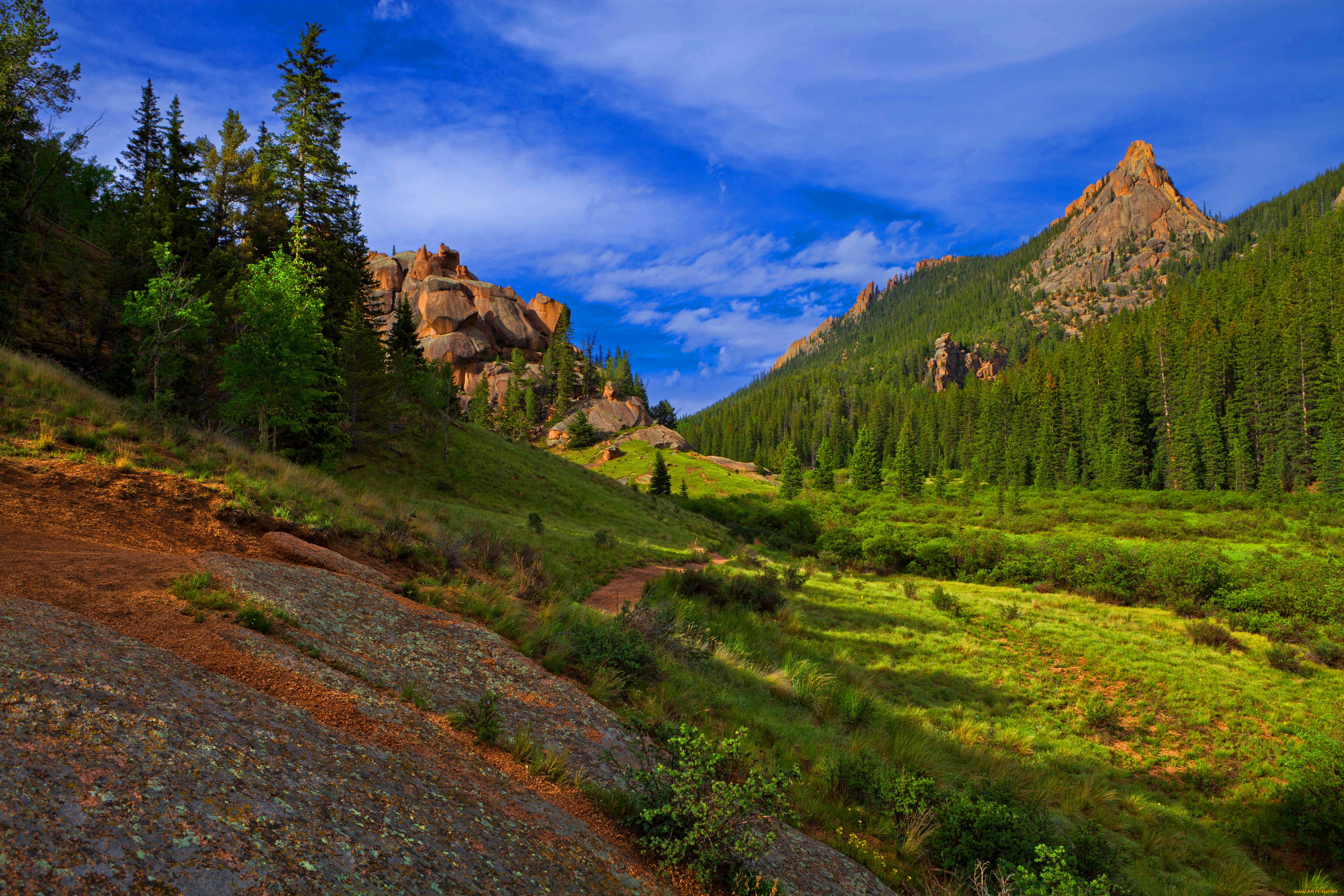 природа, горы, национальный, парк, сша, америка