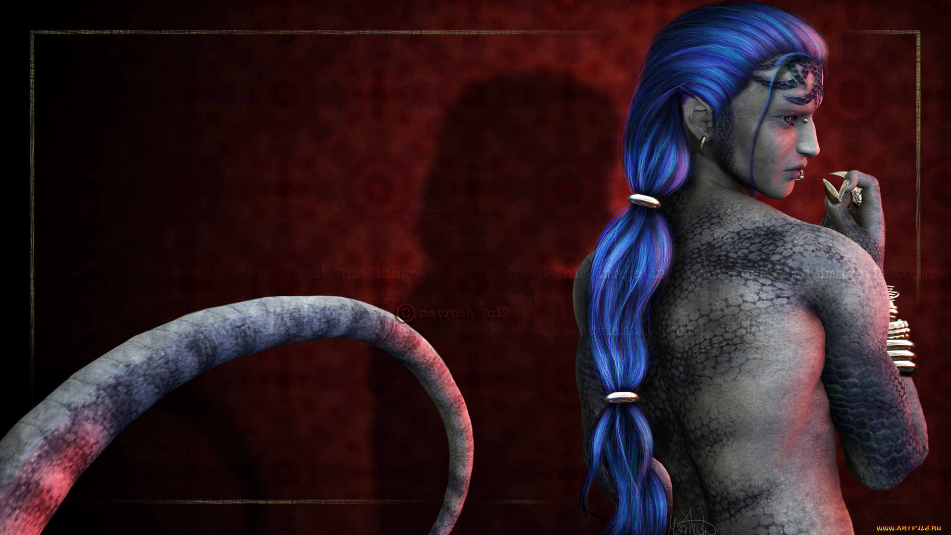 3д, графика, фантазия, , fantasy, существо, хвост, парень