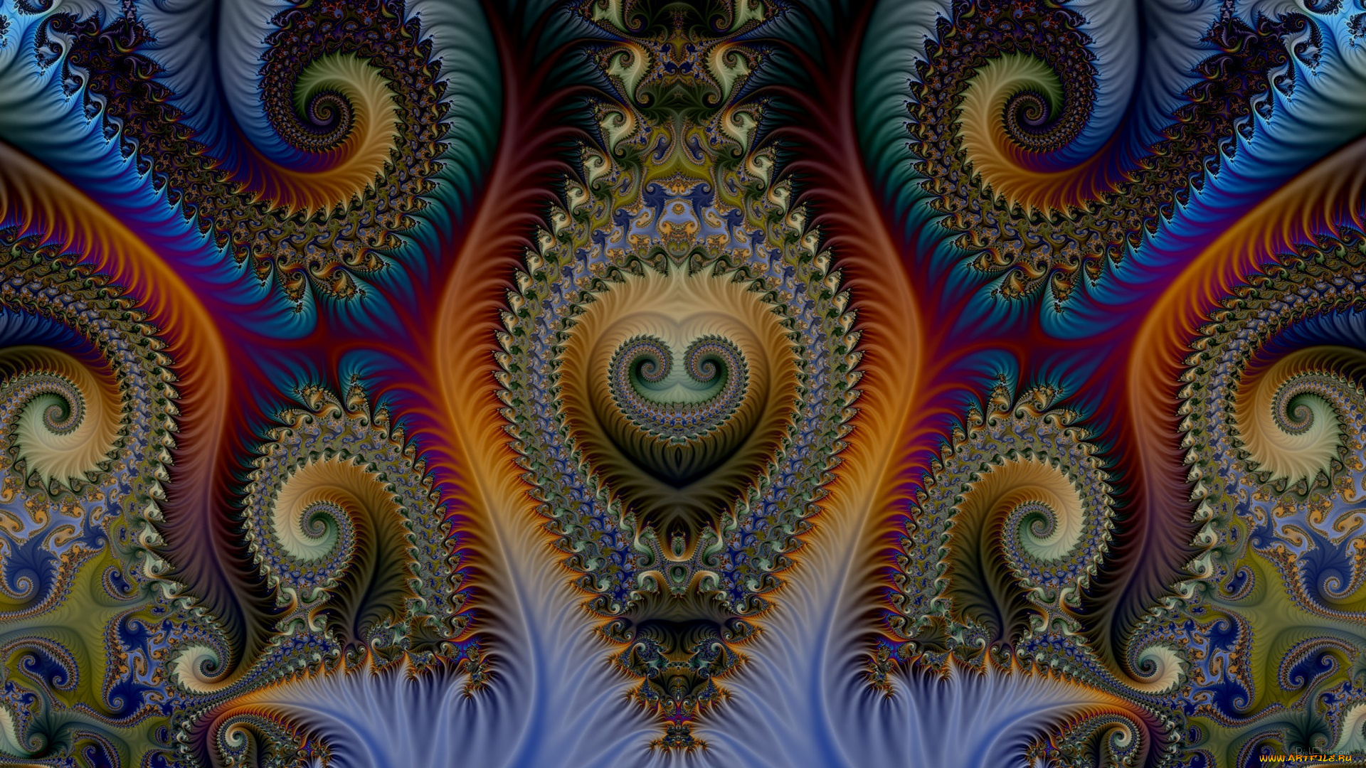 3д, графика, фракталы, , fractal, цвета, фон, узор