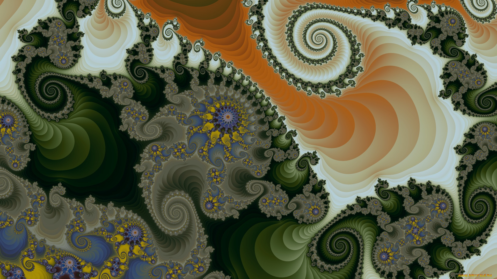 3д, графика, фракталы, , fractal, цвета, фон, узор