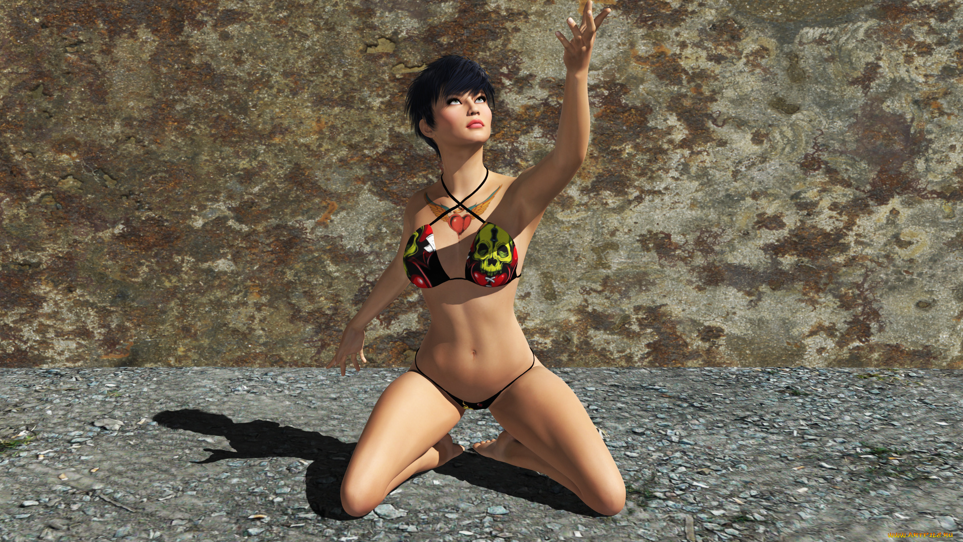 3д, графика, люди, , people, взгляд, девушка, фон