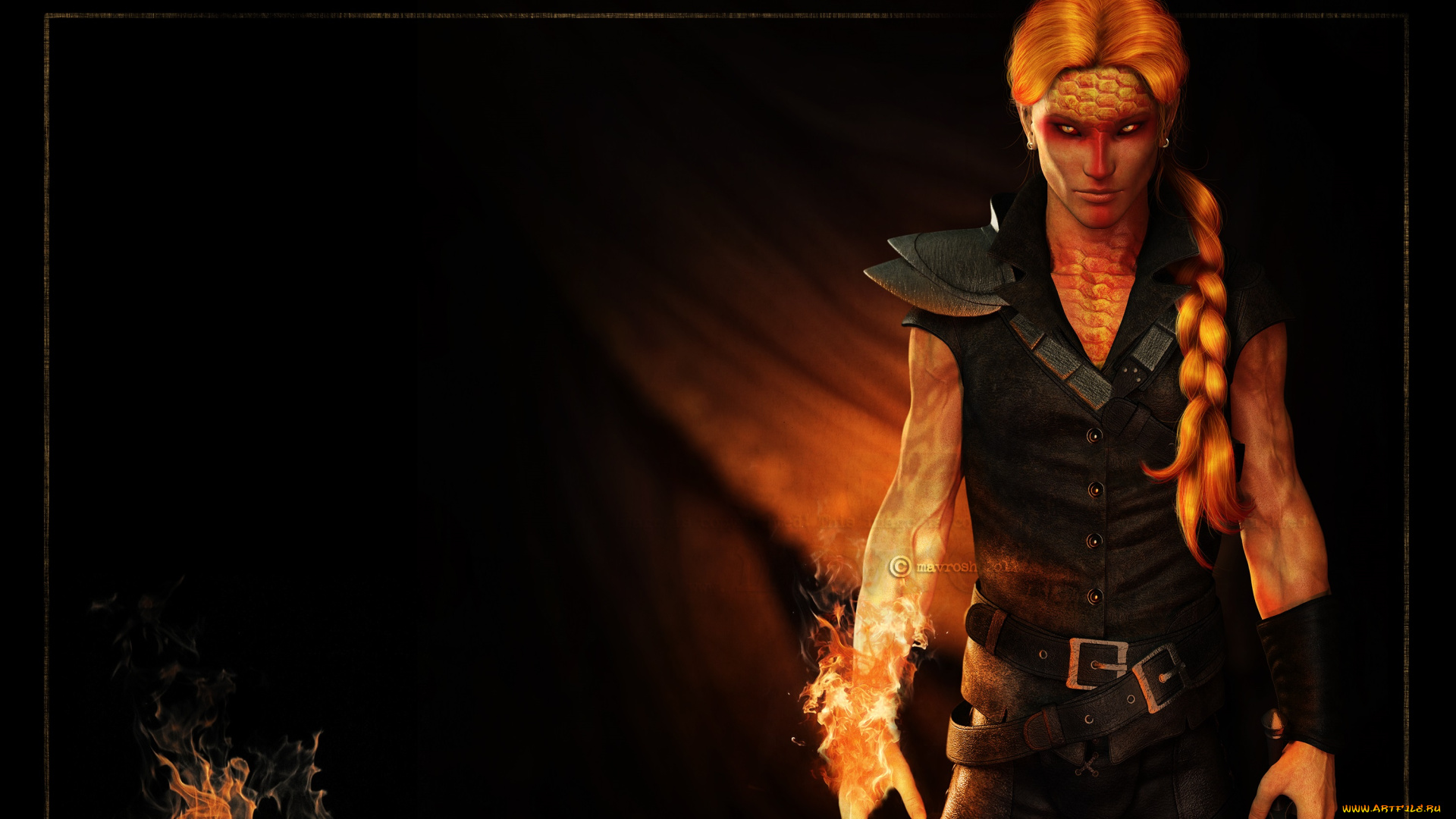 3д, графика, существа, , creatures, рыжий, взгляд, парень