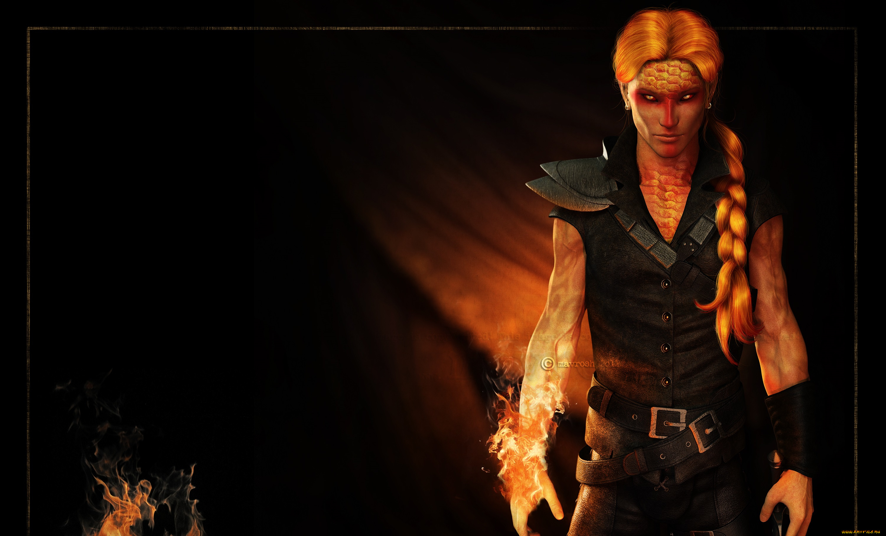 3д, графика, существа, , creatures, рыжий, взгляд, парень