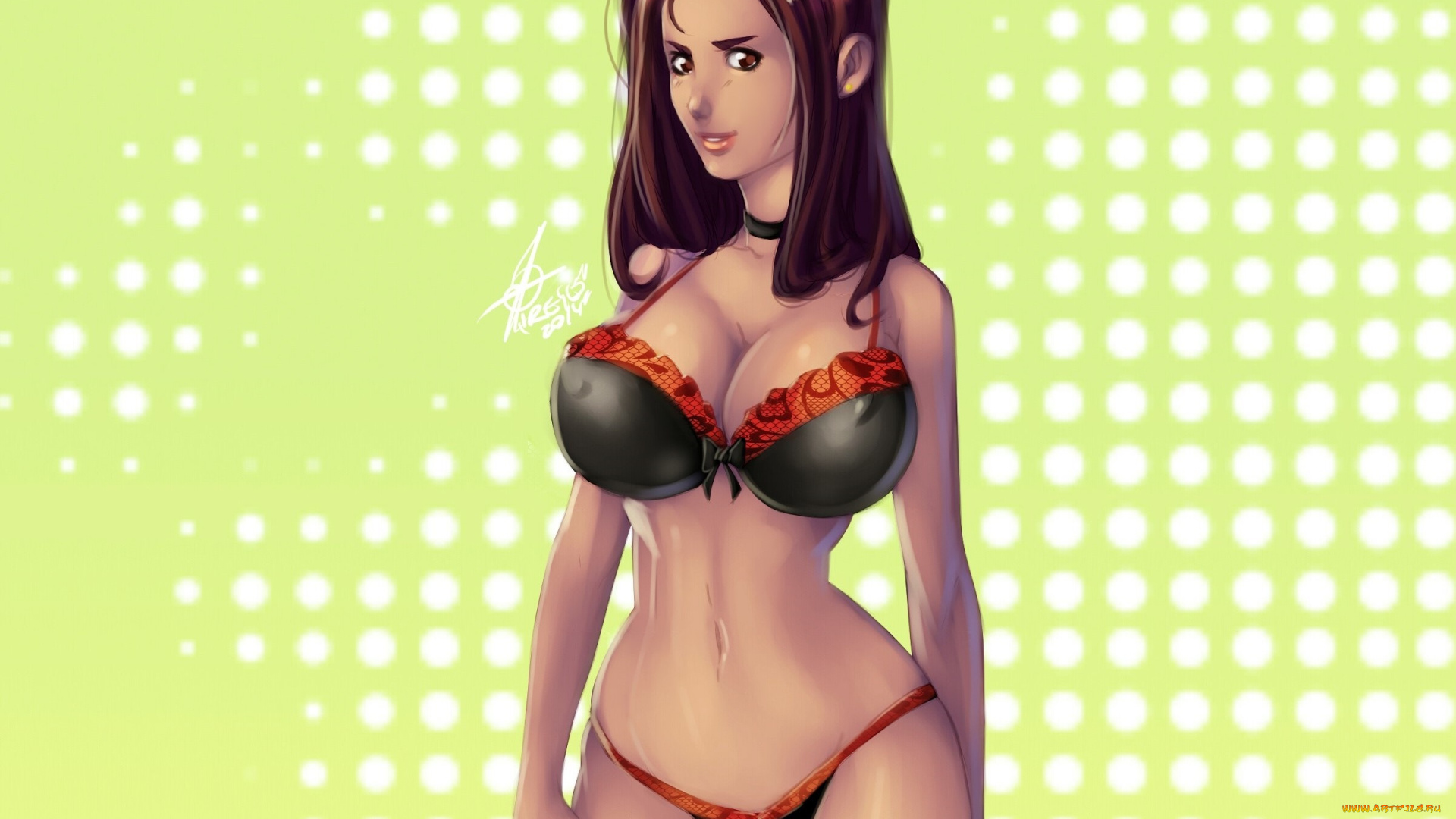 рисованное, люди, девушка, взгляд, фон