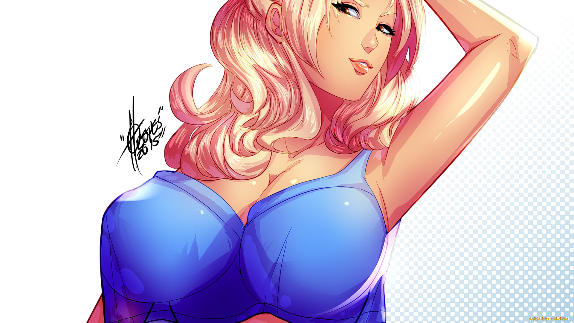 рисованное, люди, фон, взгляд, девушка