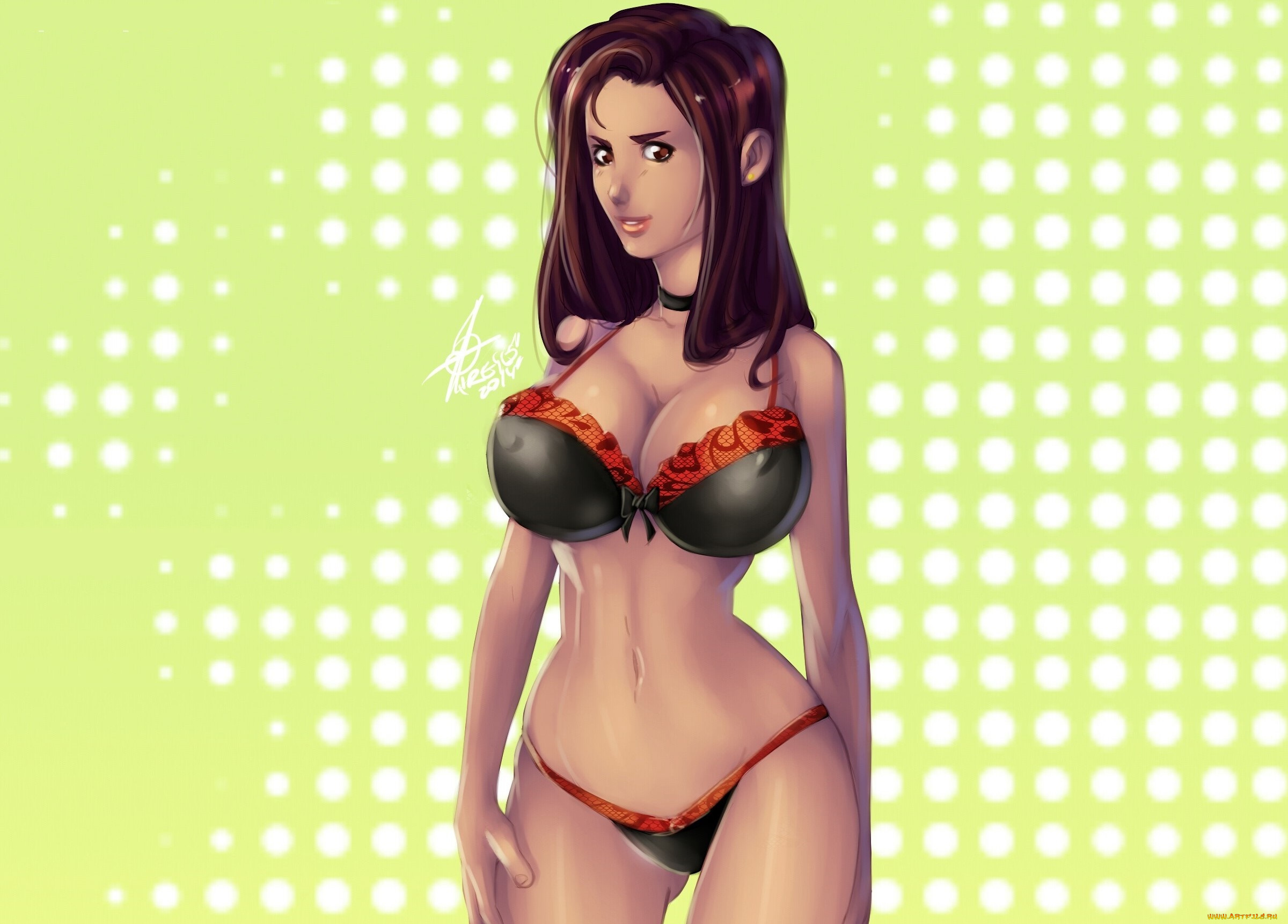 рисованное, люди, девушка, взгляд, фон