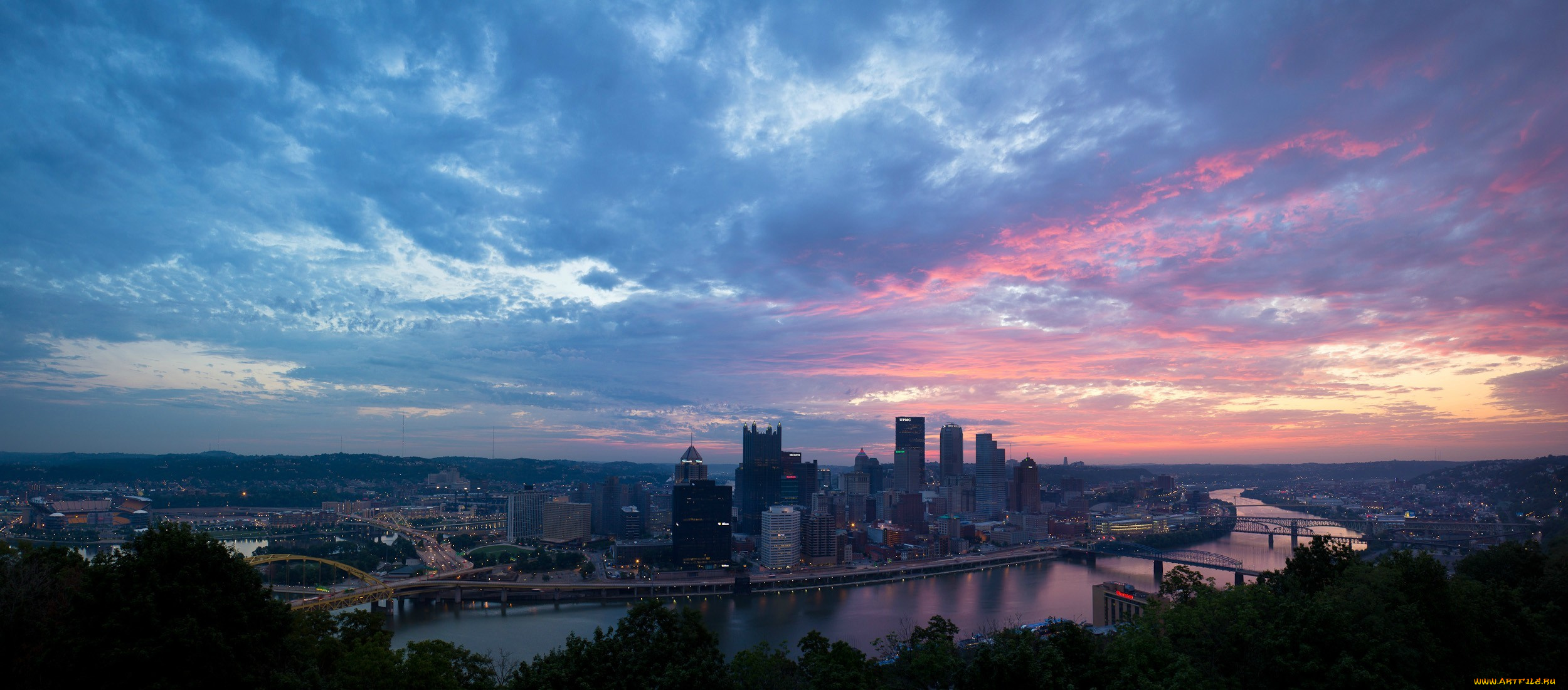 города, питтсбург, , сша, город, питтсбург, пенсильвания